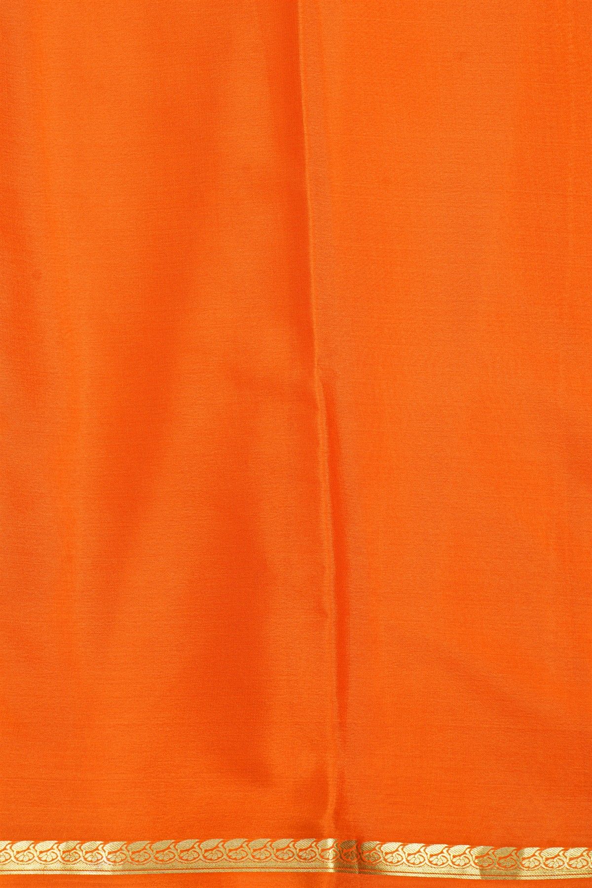 Mysore crepe orange Saree