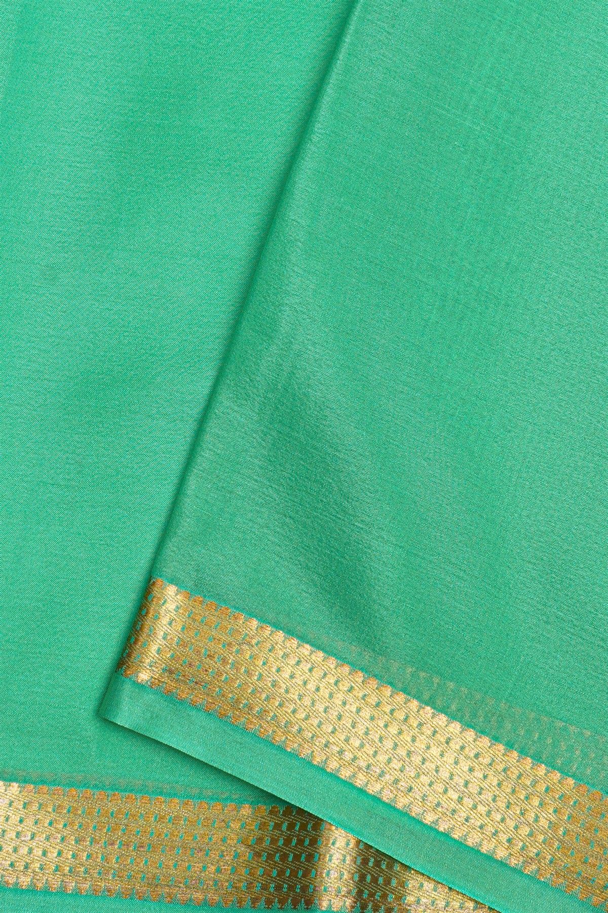Mysore Crepe Sea Green Saree