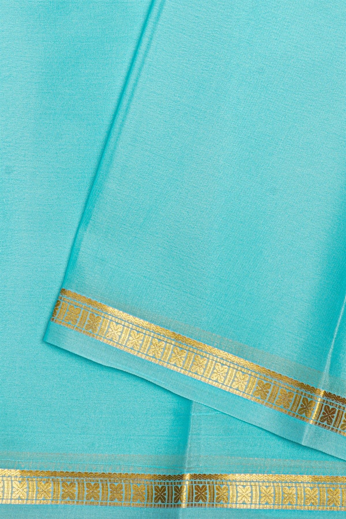 Mysore Crepe Sky Blue Saree