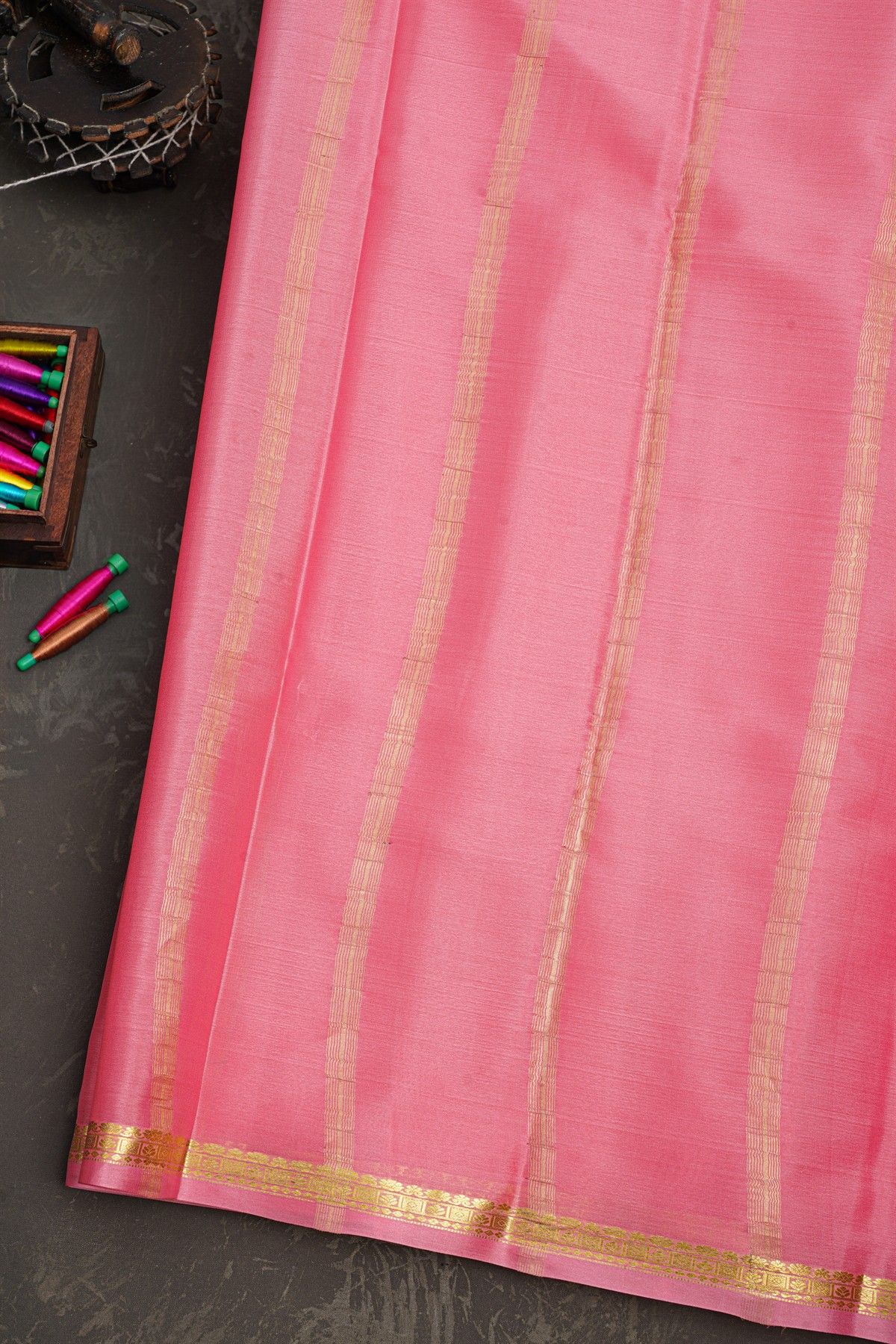 Mysore Crepe Pink Saree