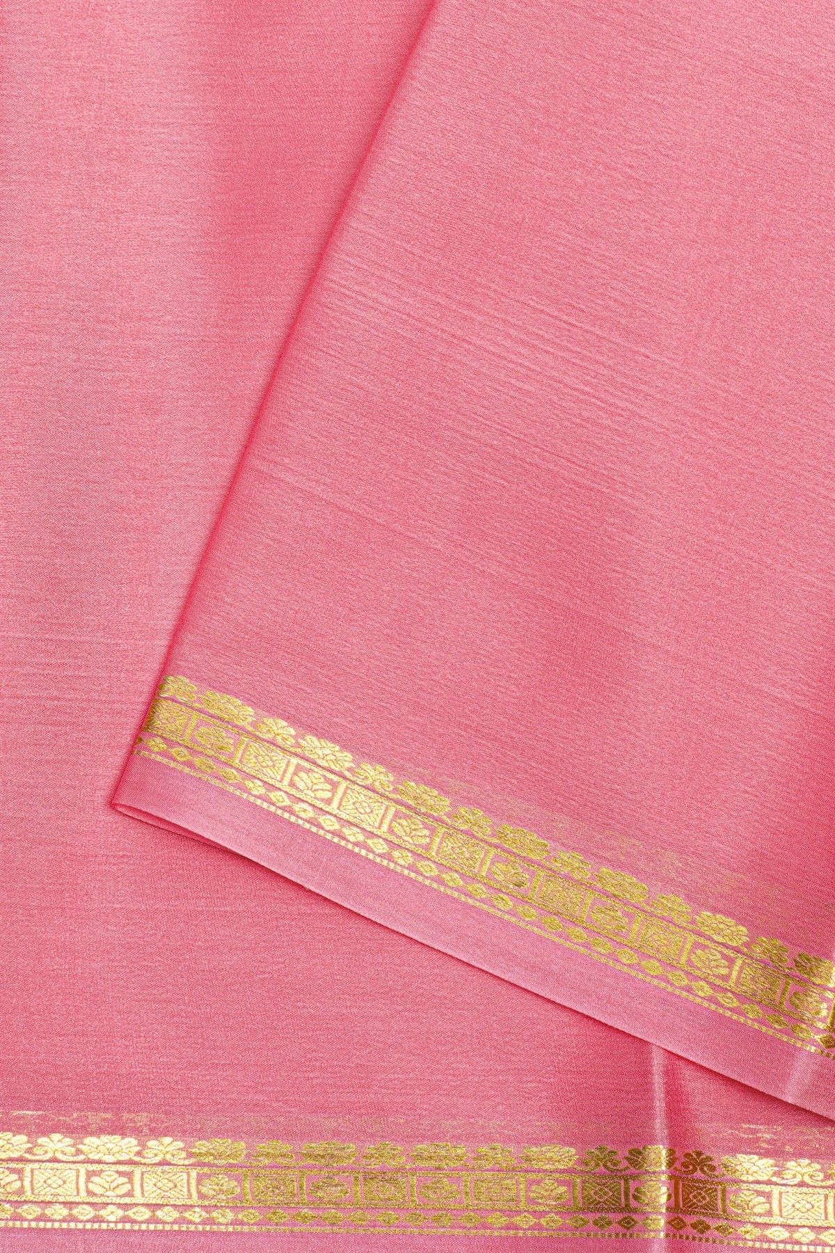 Mysore Crepe Pink Saree