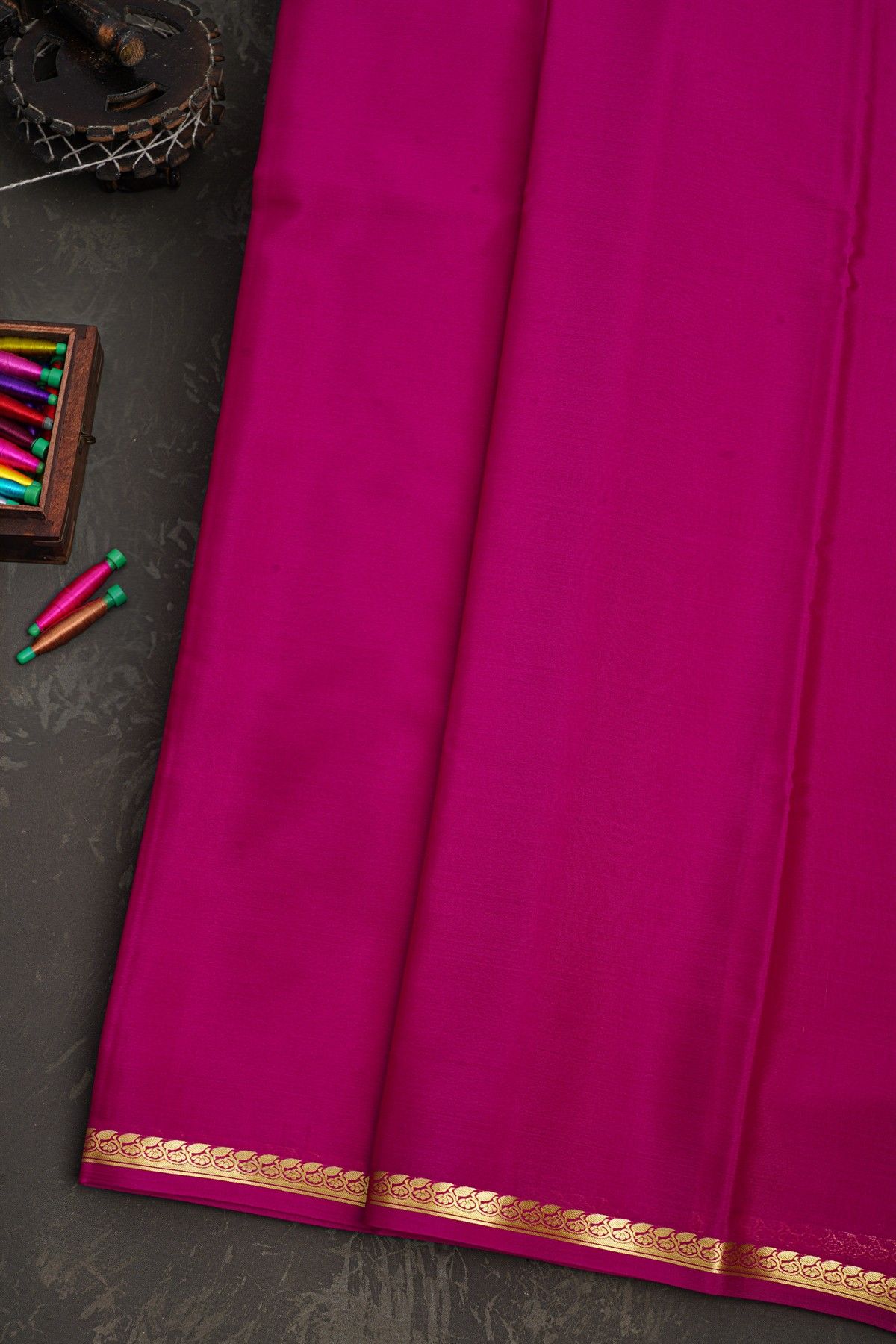 Mysore Crepe Wine Saree