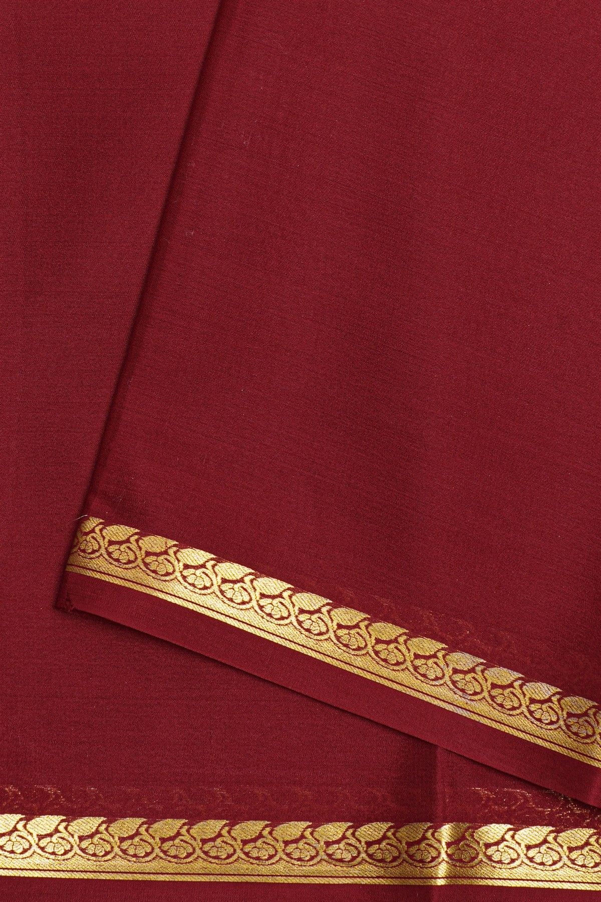 Mysore Crepe Maroon Saree