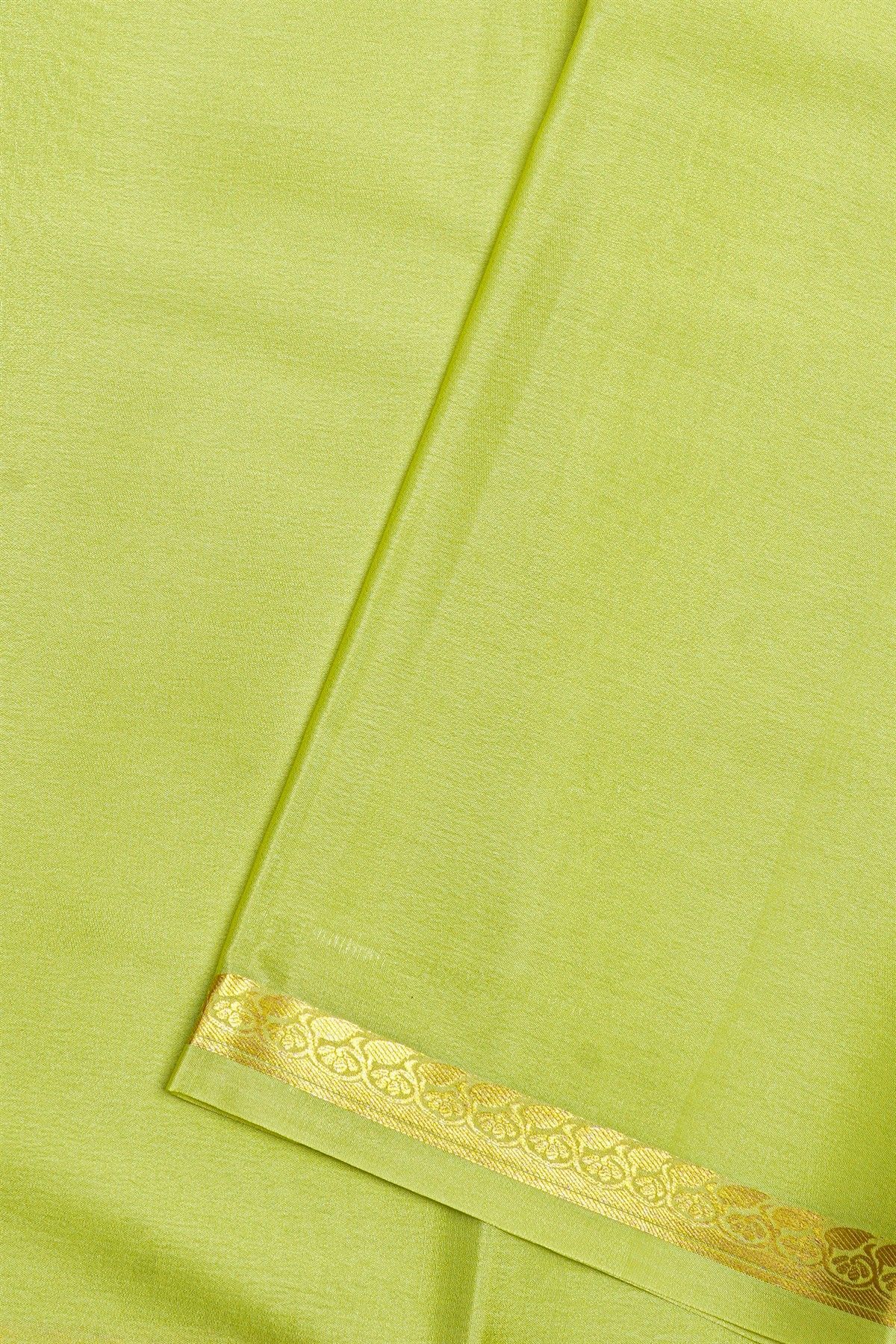 Mysore Crepe Light Green Saree