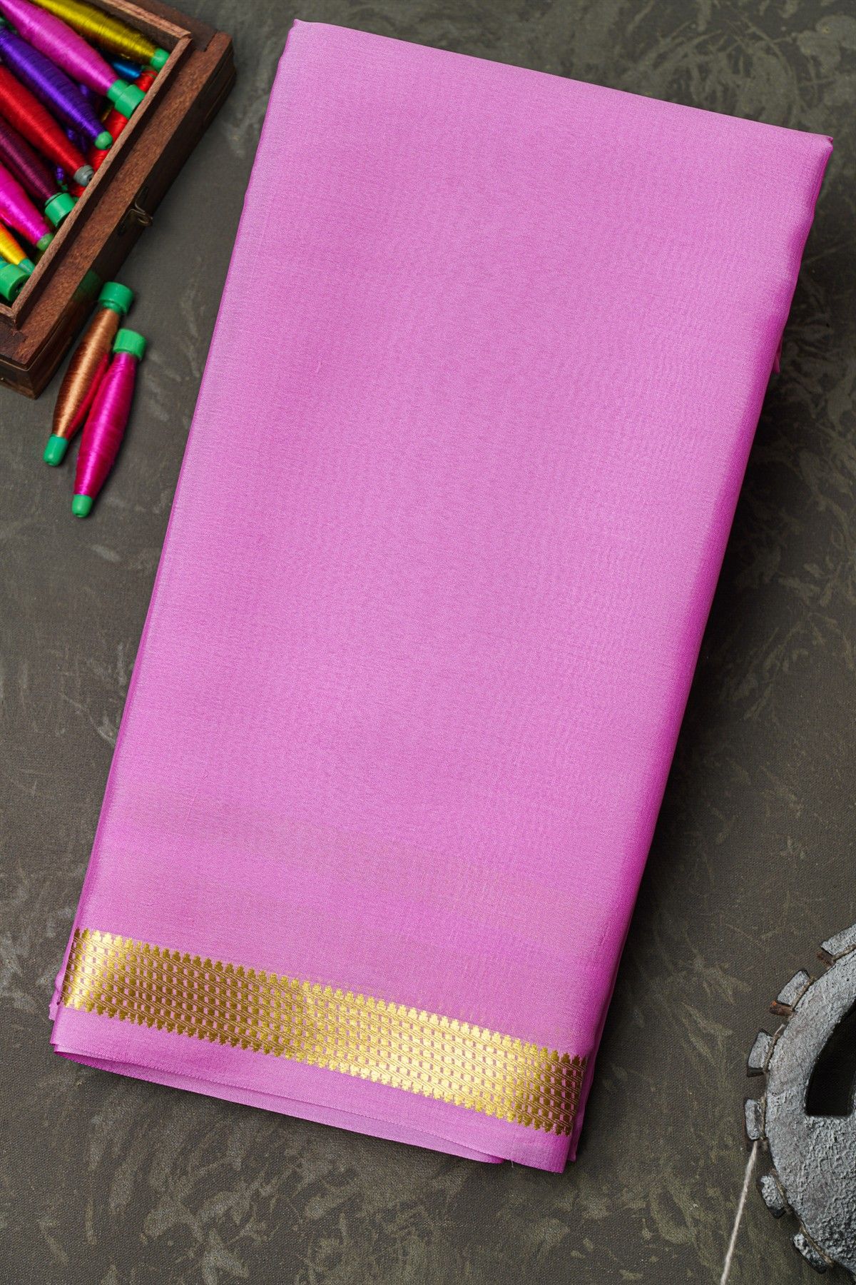 Mysore Crepe Lavender Saree