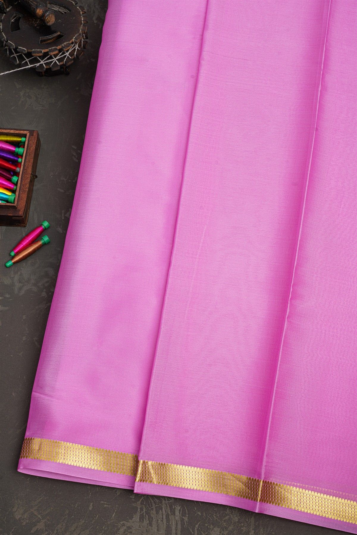 Mysore Crepe Lavender Saree