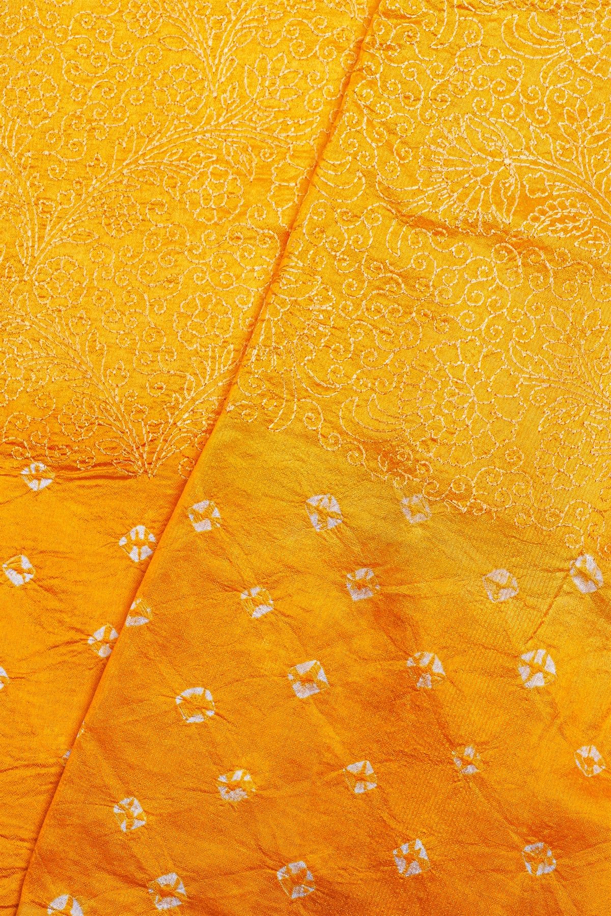 Fancy Matka Silk Mustard And Orange Saree