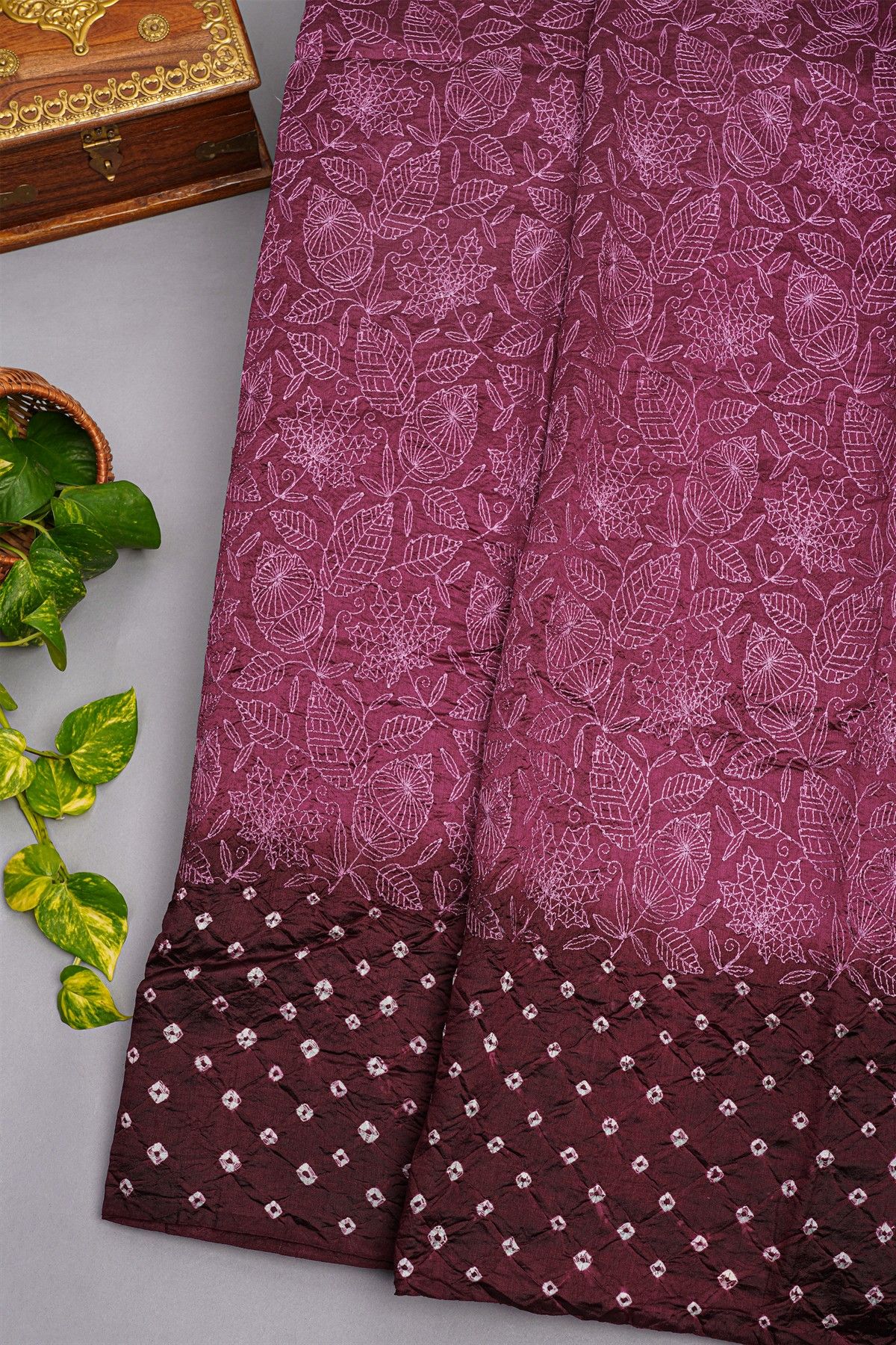 Matka Silk Purple Saree