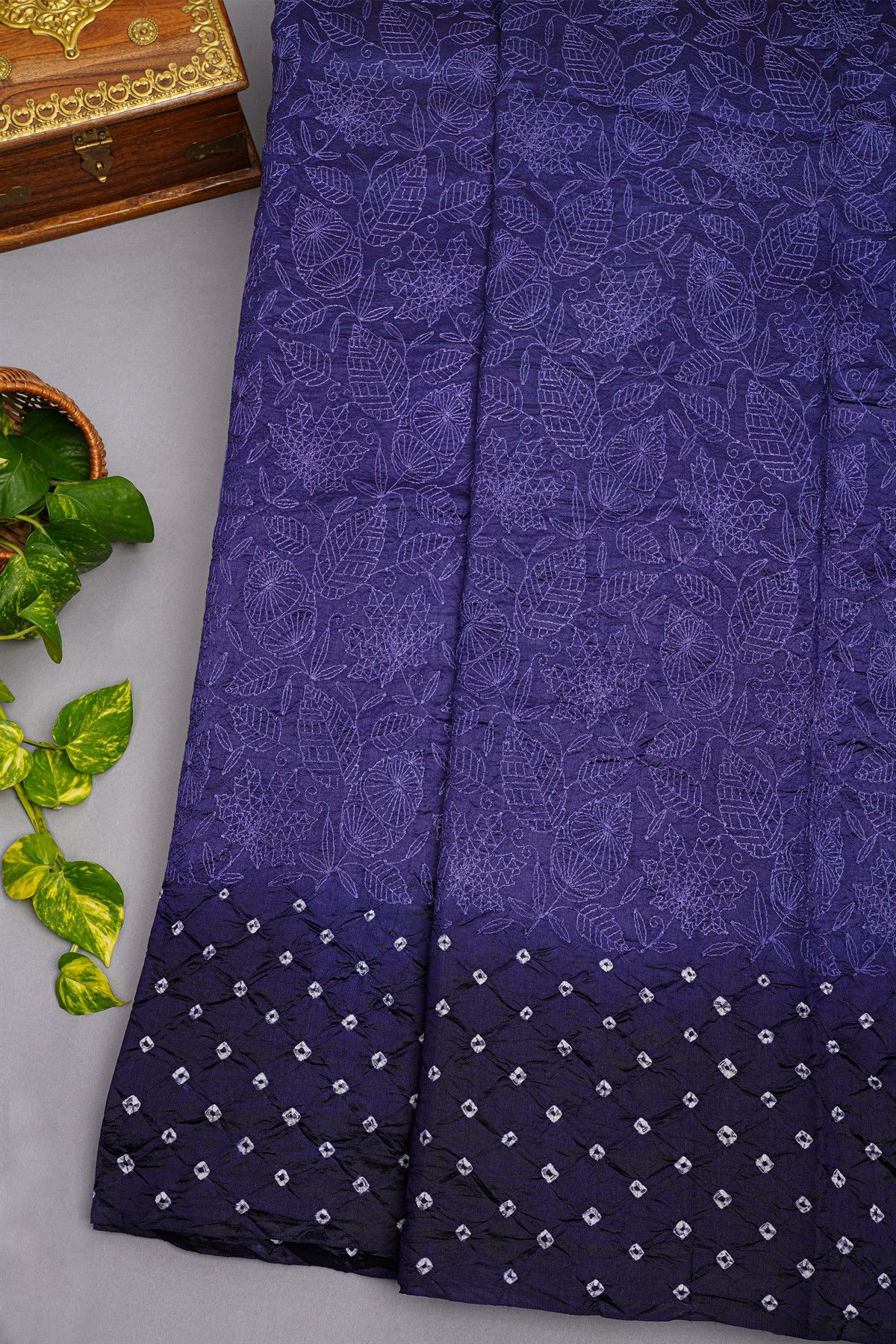 Matka Silk Royal Blue Saree