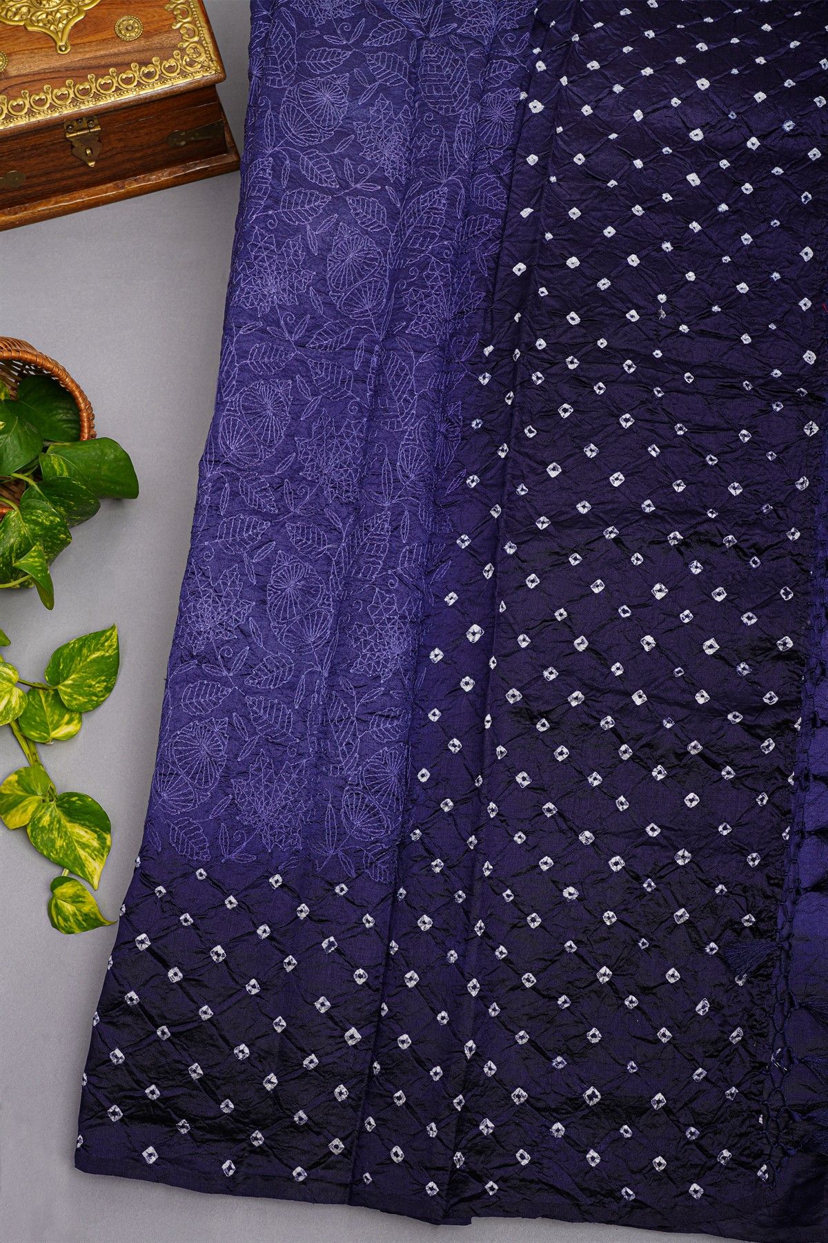 Matka Silk Royal Blue Saree