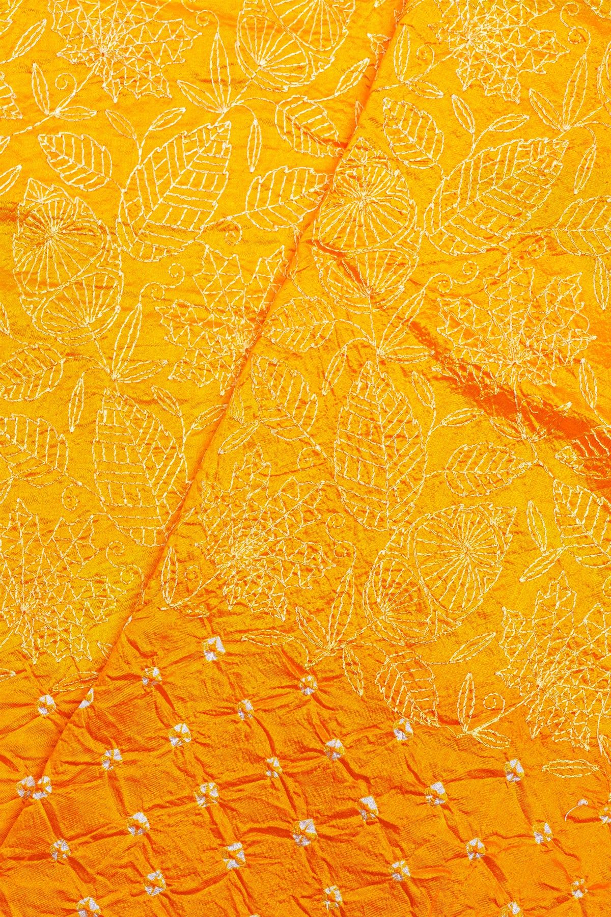 Fancy Matka Silk Mustard And Orange Saree