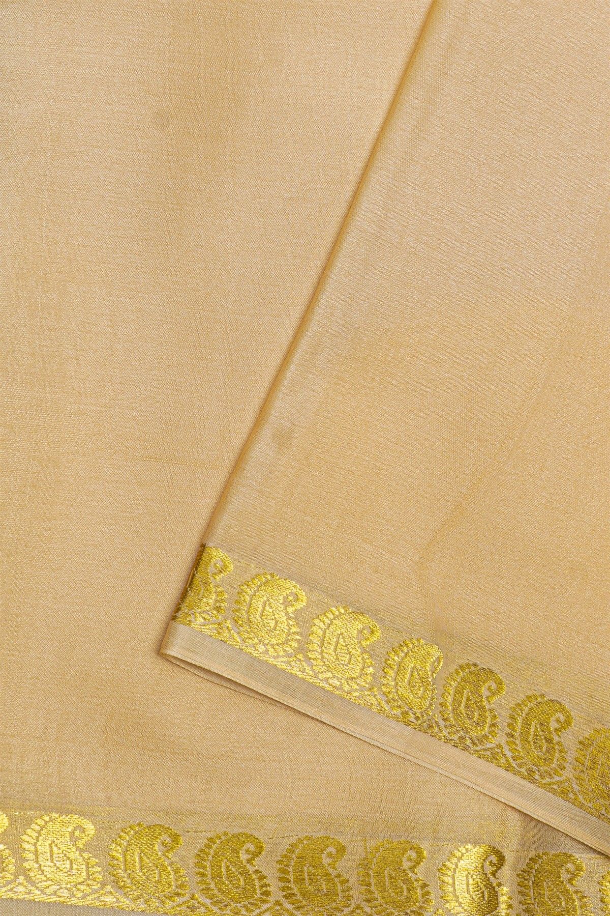 Mysore Crepe Cream Saree