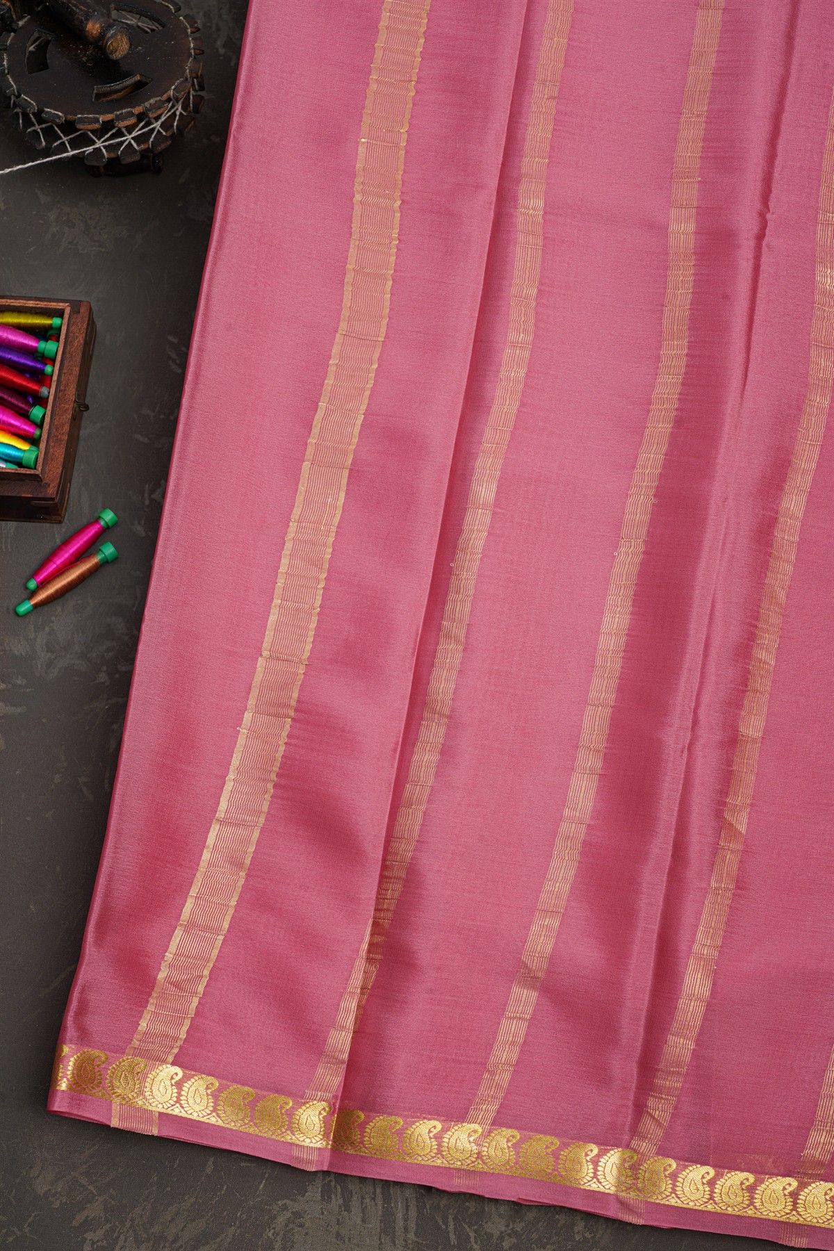 Mysore Crepe Pink Saree