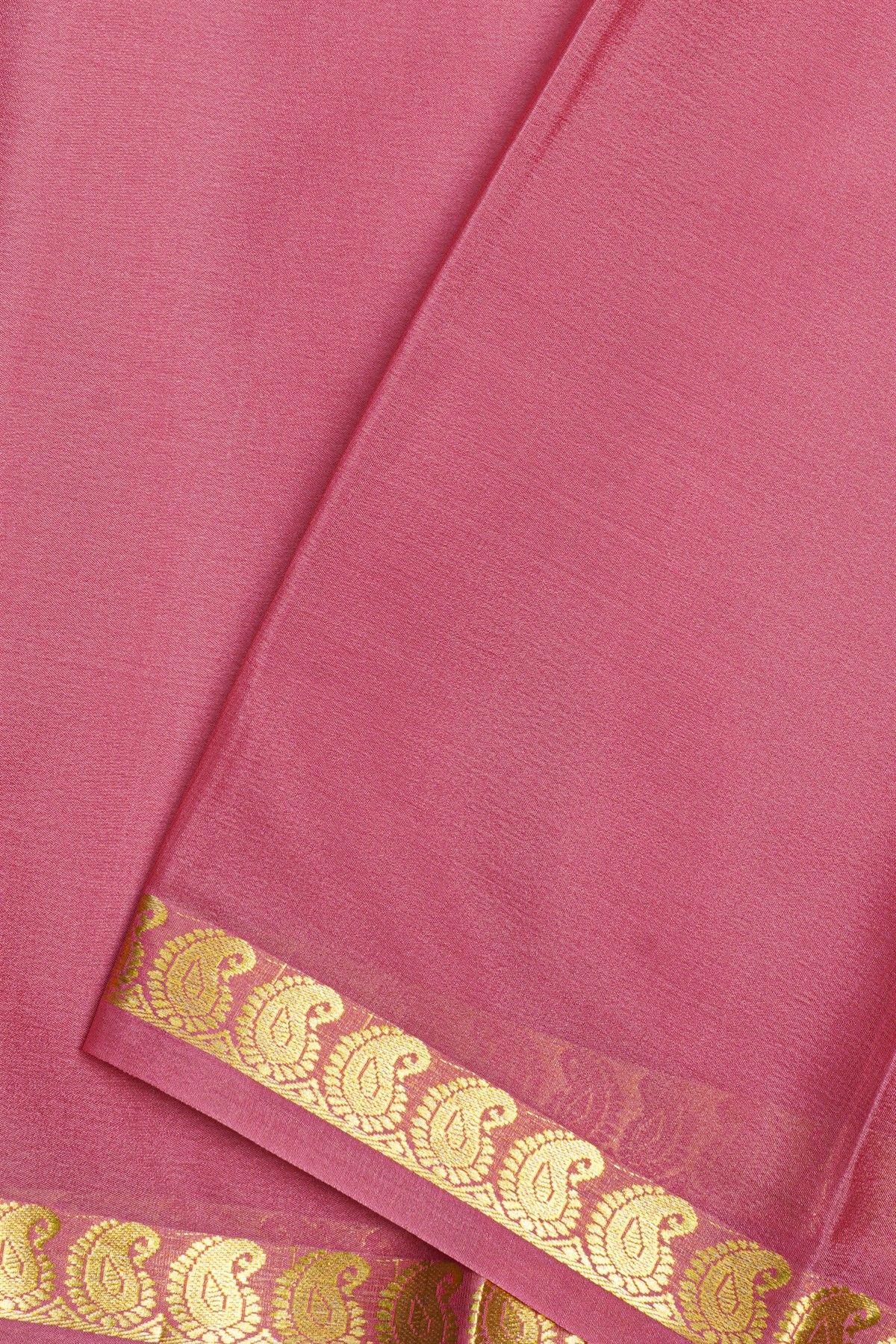 Mysore Crepe Pink Saree