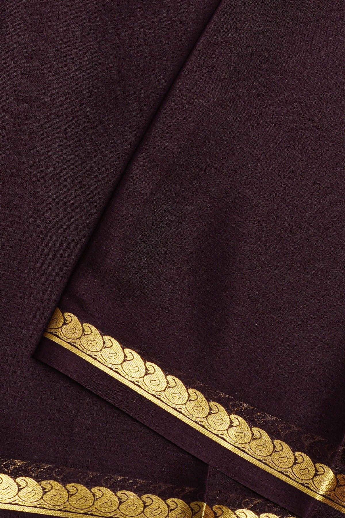 Mysore Crepe Brown Saree