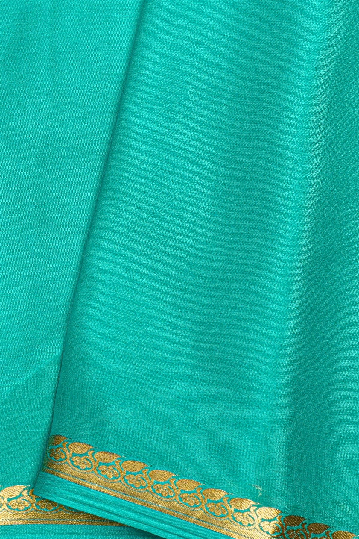 Mysore Crepe Sky Blue Saree