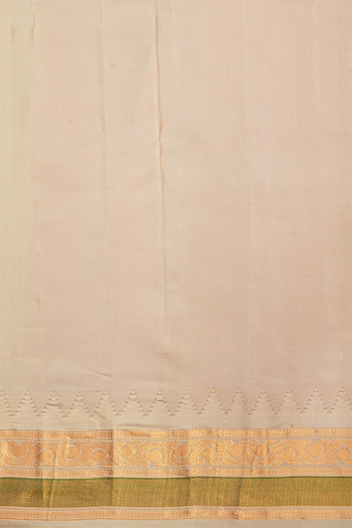 Gadwal Silk Peach  Saree