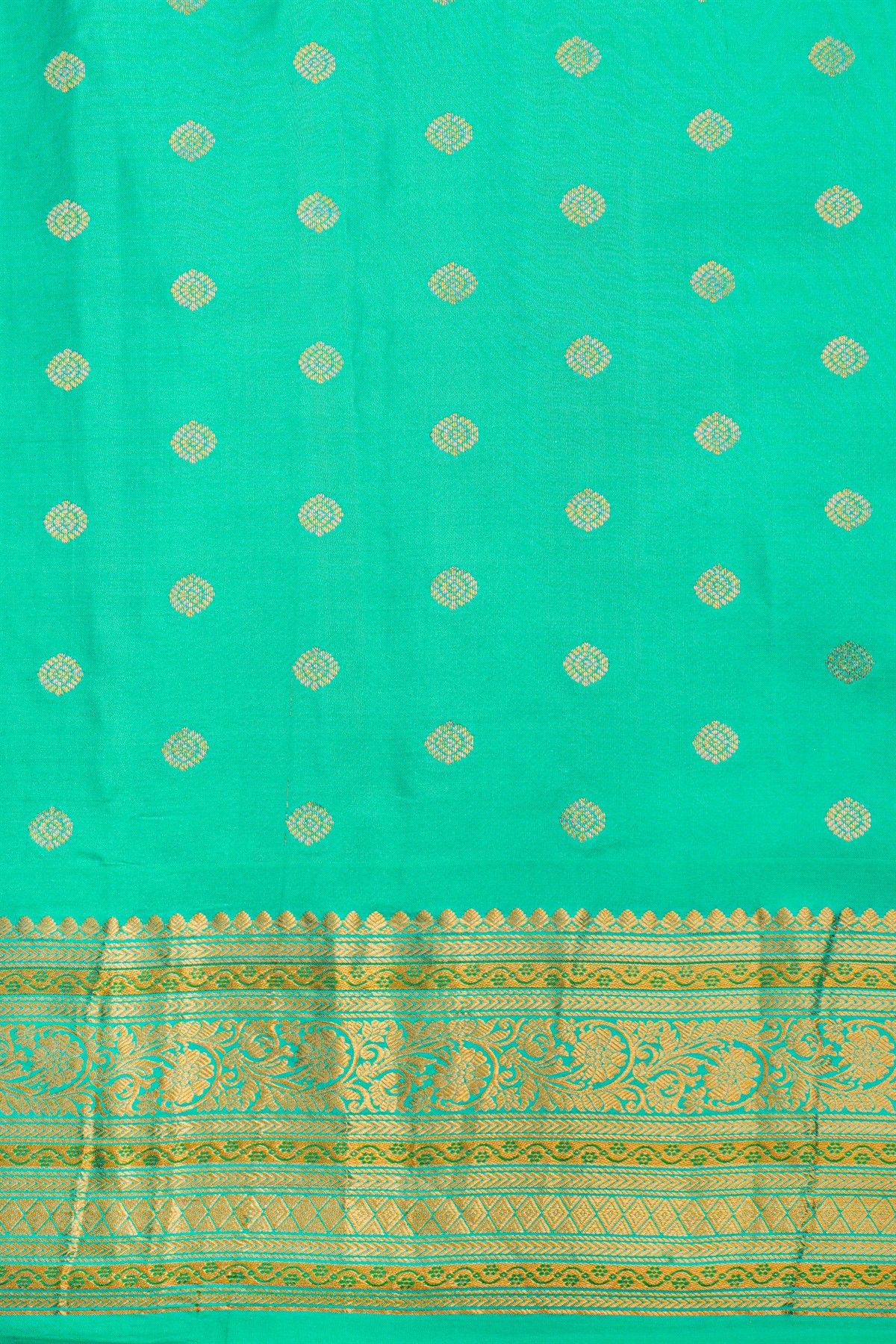 Gadwal Sea Green Silk Saree
