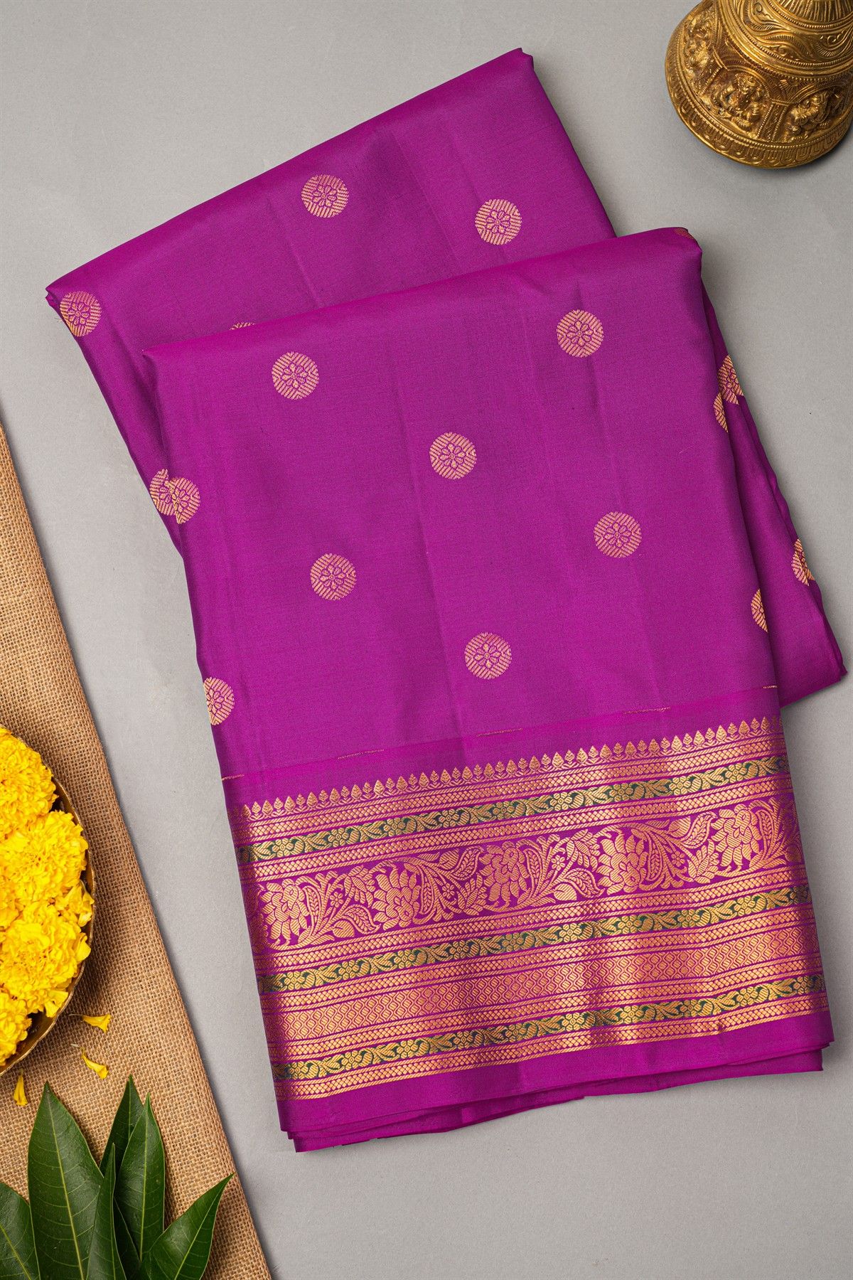 Gadwal Silk Purple Saree