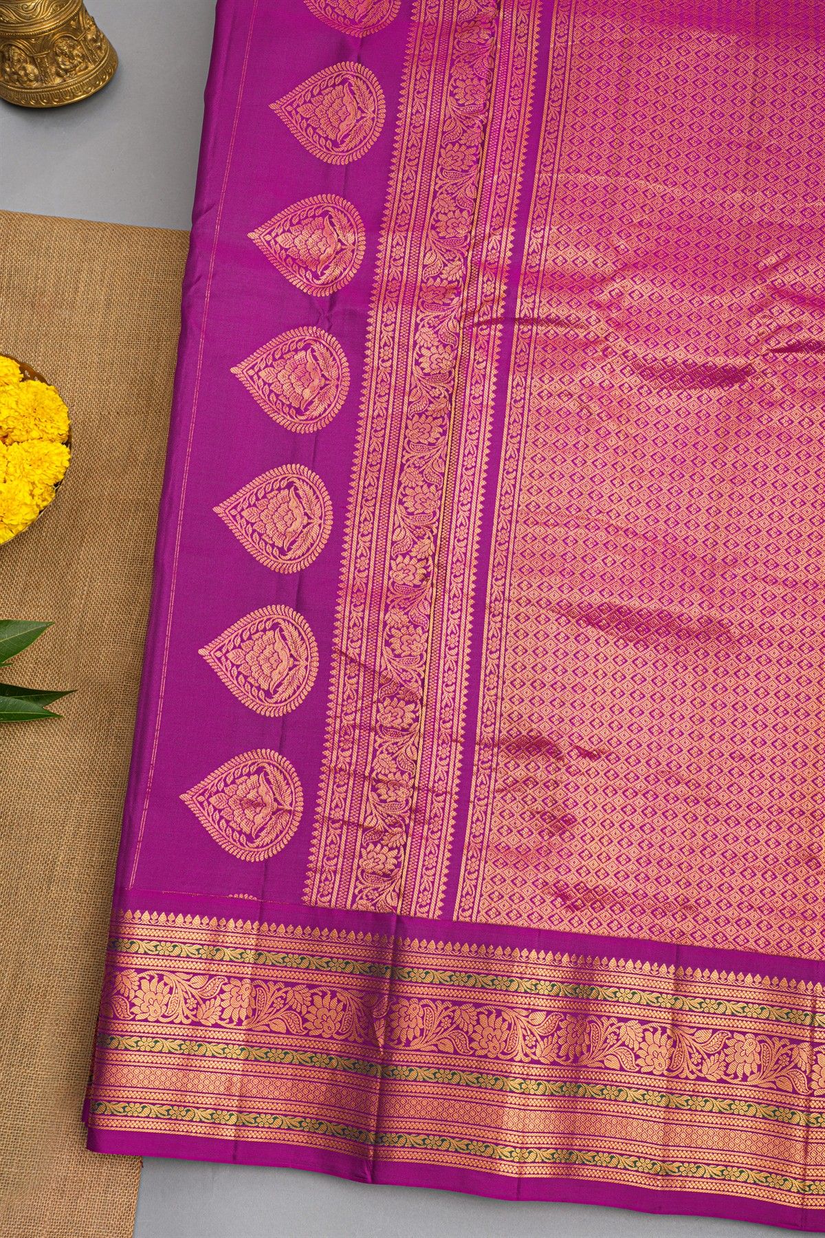 Gadwal Silk Purple Saree