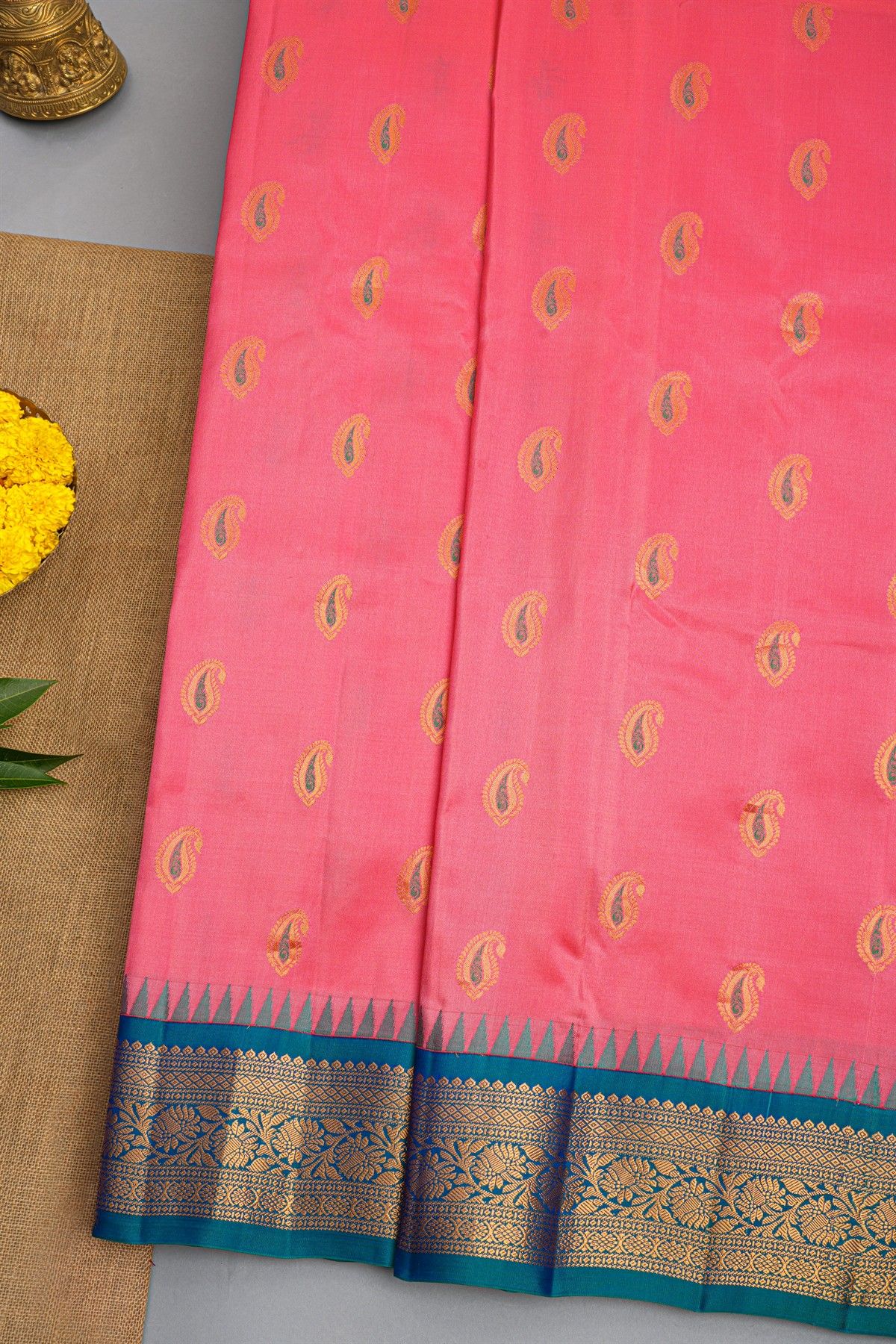 Gadwal Silk Pink Saree