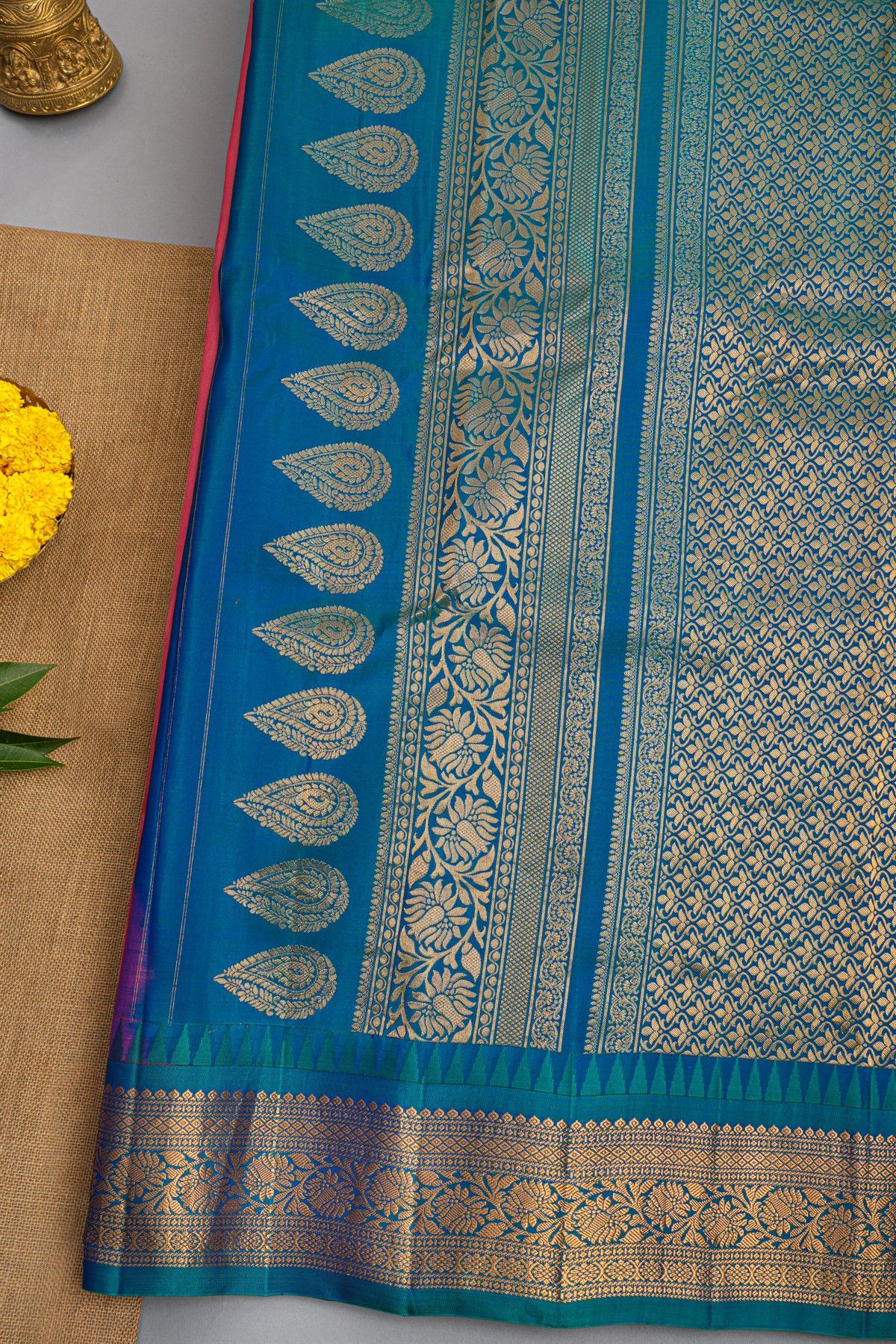 Gadwal Silk Pink Saree