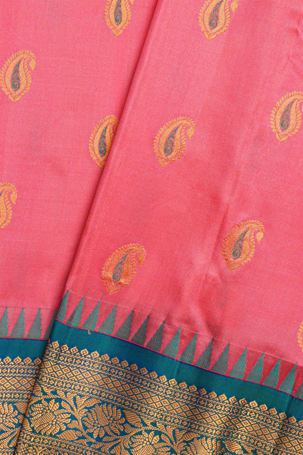 Gadwal Silk Pink Saree