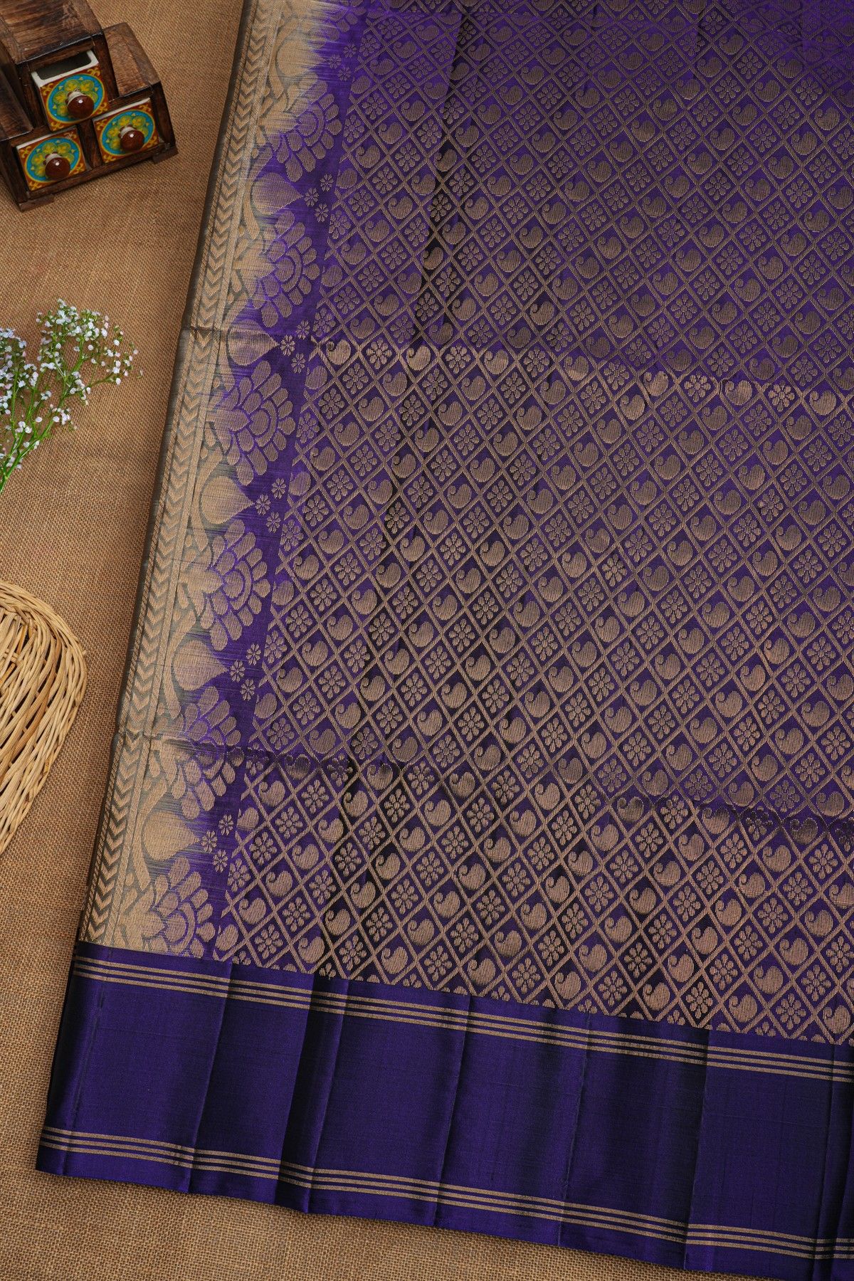 Coimbatore Soft Silk Grey Saree