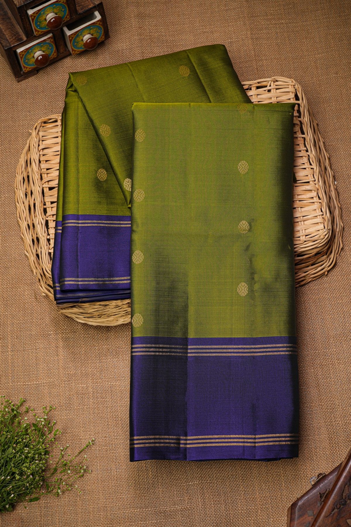 Coimbatore Soft Silk Mehendi green  Saree