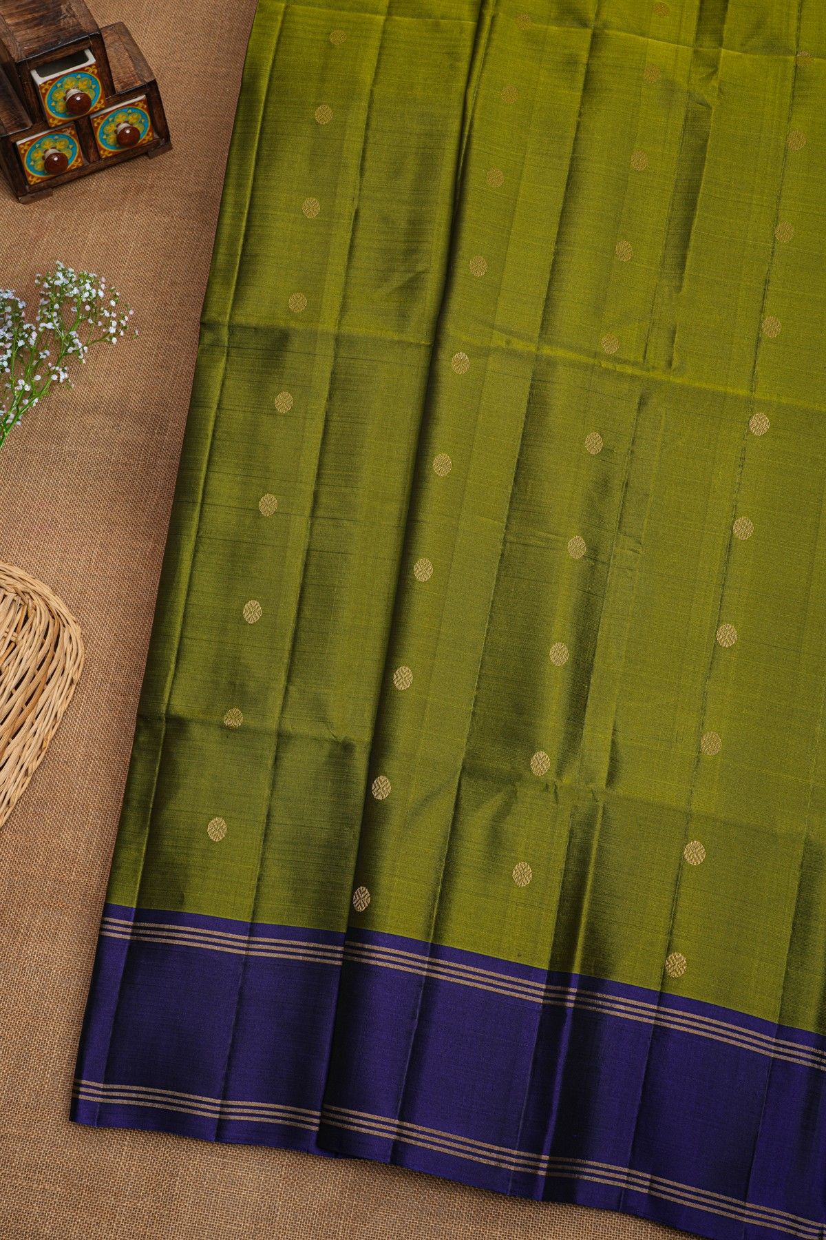 Coimbatore Soft Silk Mehendi green  Saree