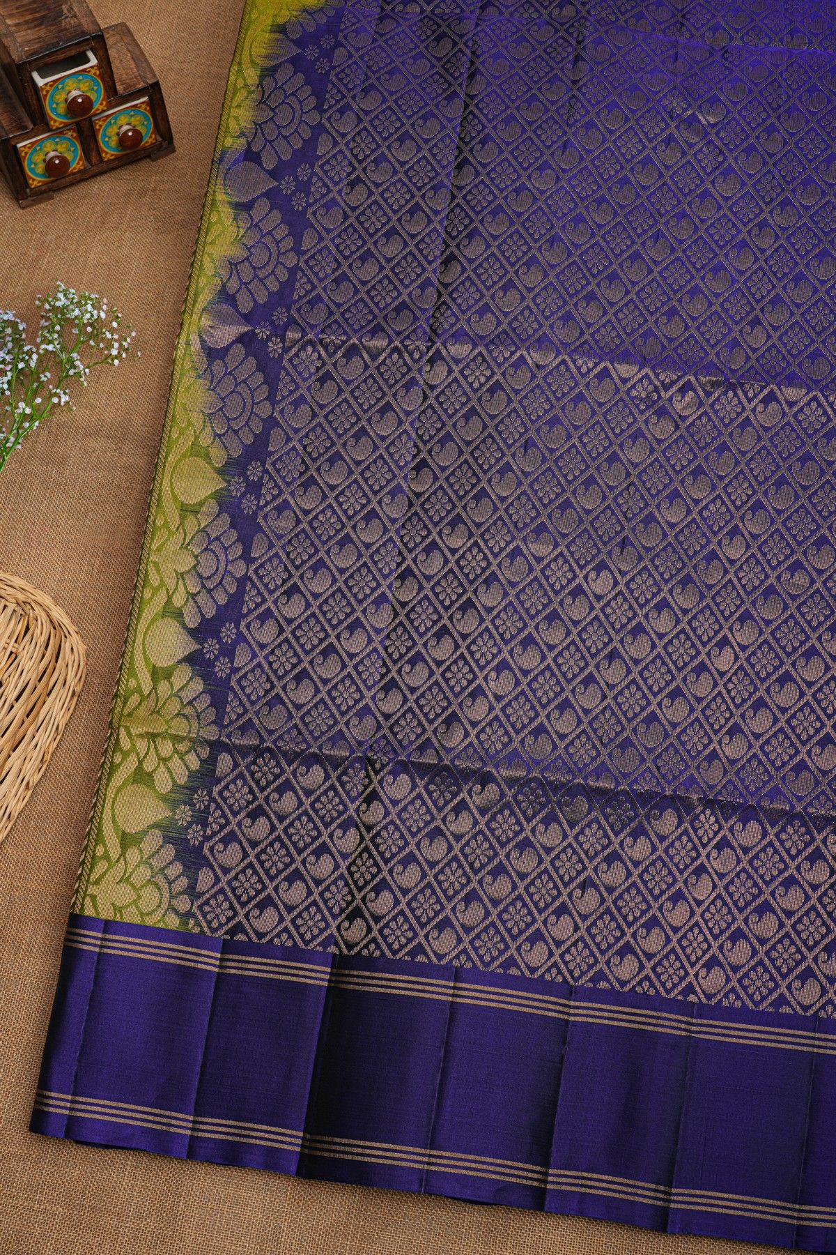 Coimbatore Soft Silk Mehendi green  Saree