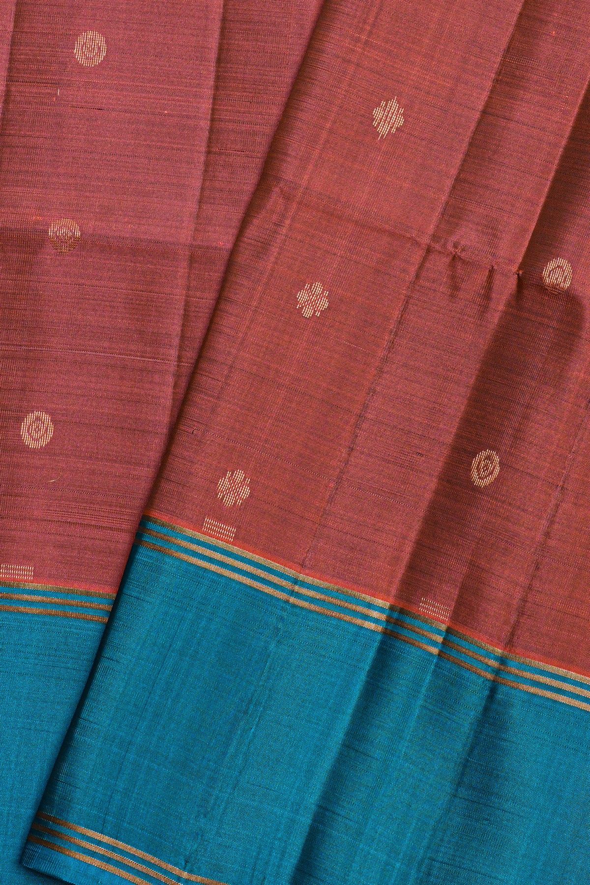 Coimbatore Soft Silk Brick Red Saree