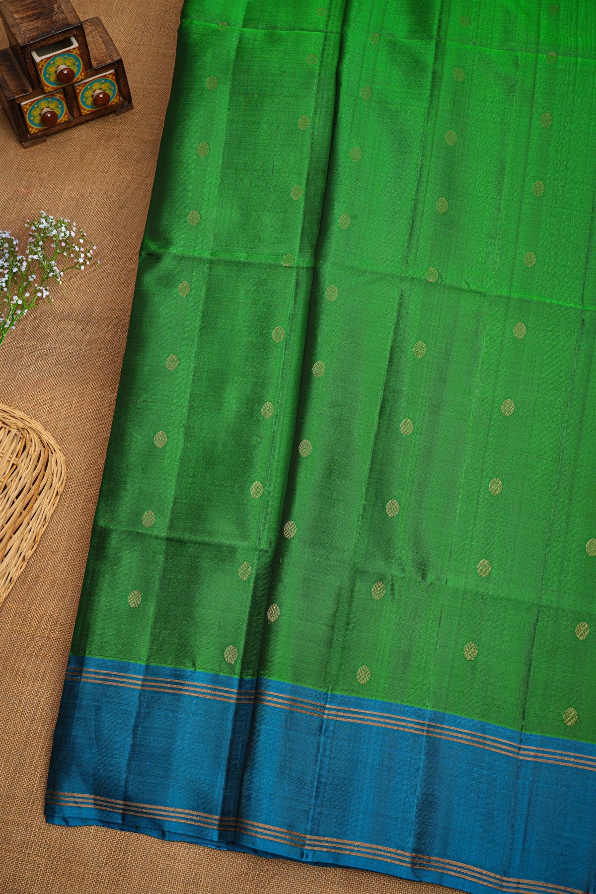 Coimbatore Soft Silk Green Saree