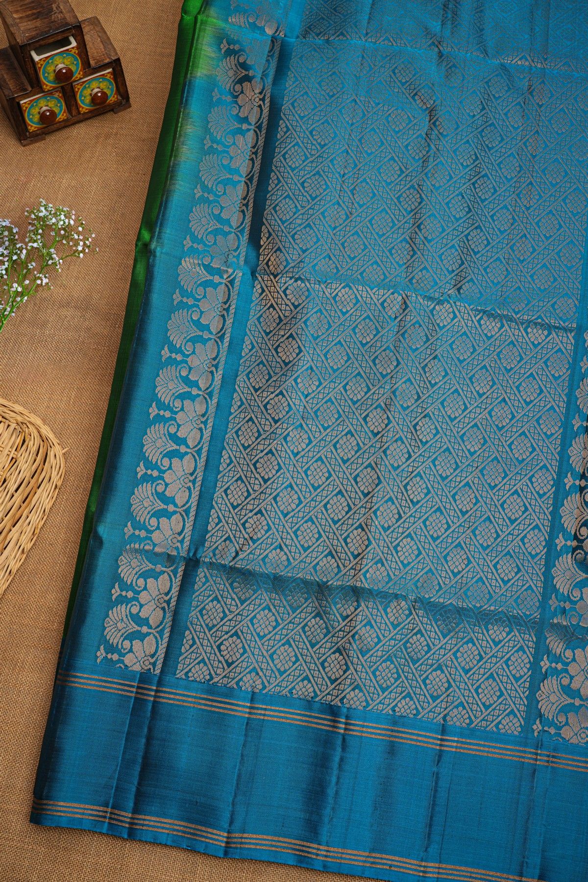 Coimbatore Soft Silk Green Saree