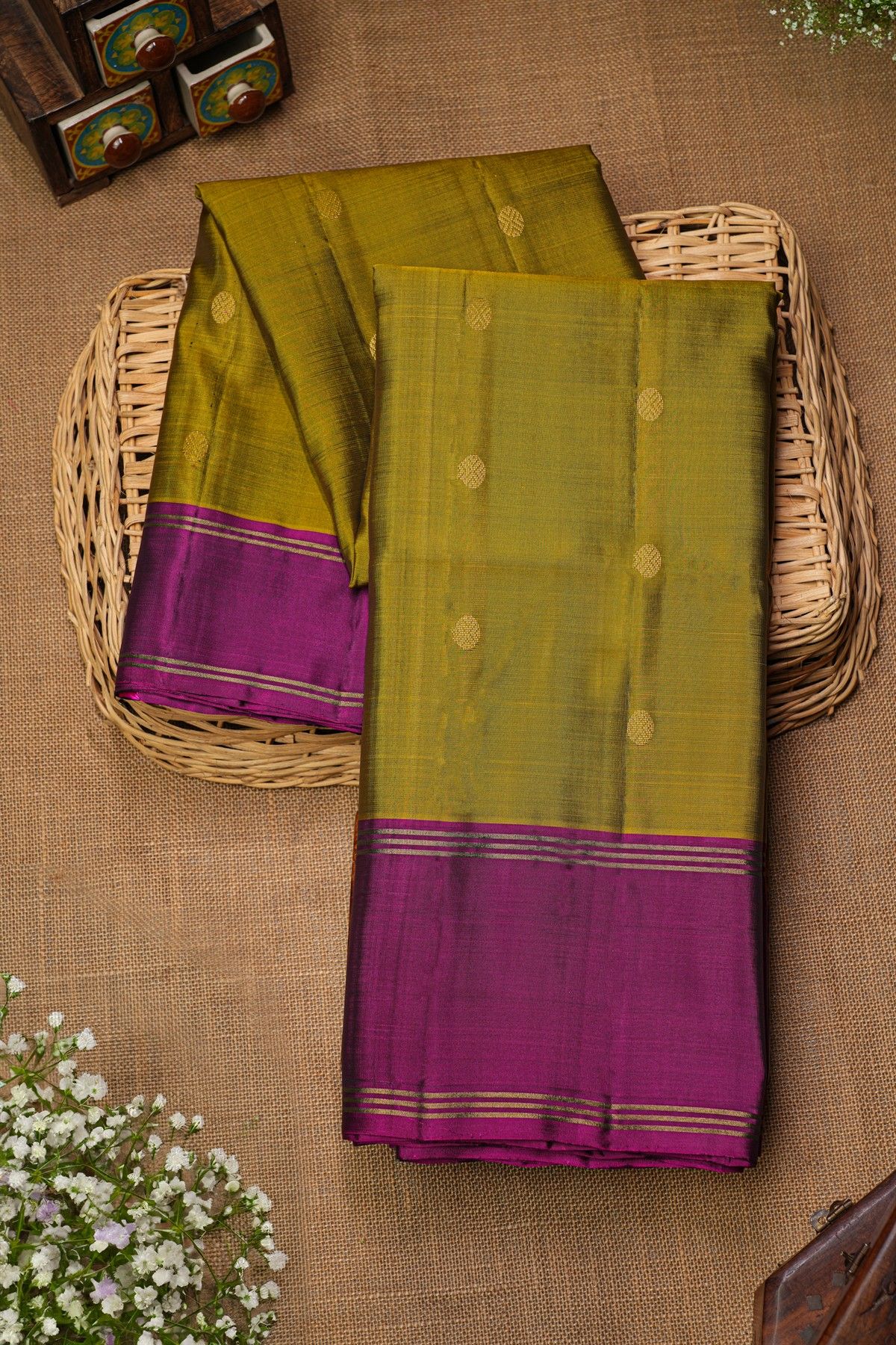 Coimbatore Soft Silk Mehendi Green Saree