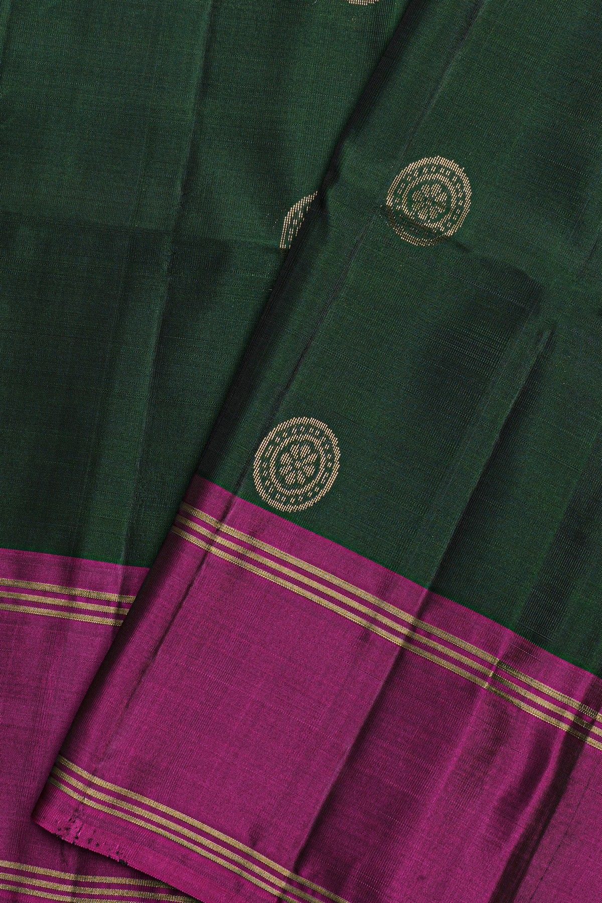 Coimbatore Soft Silk Bottle Green Saree