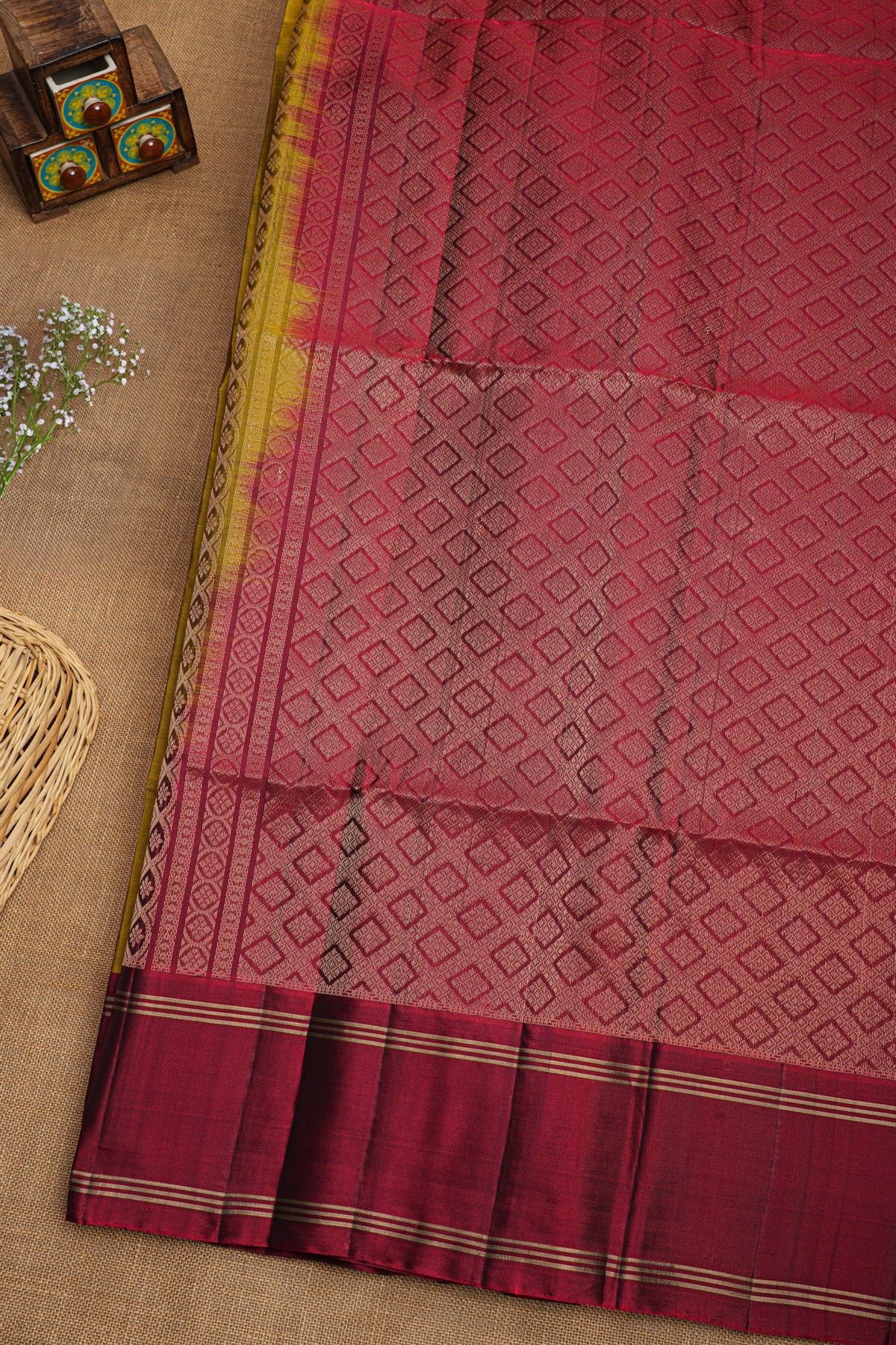 Coimbatore Soft Silk Dual Colour Saree