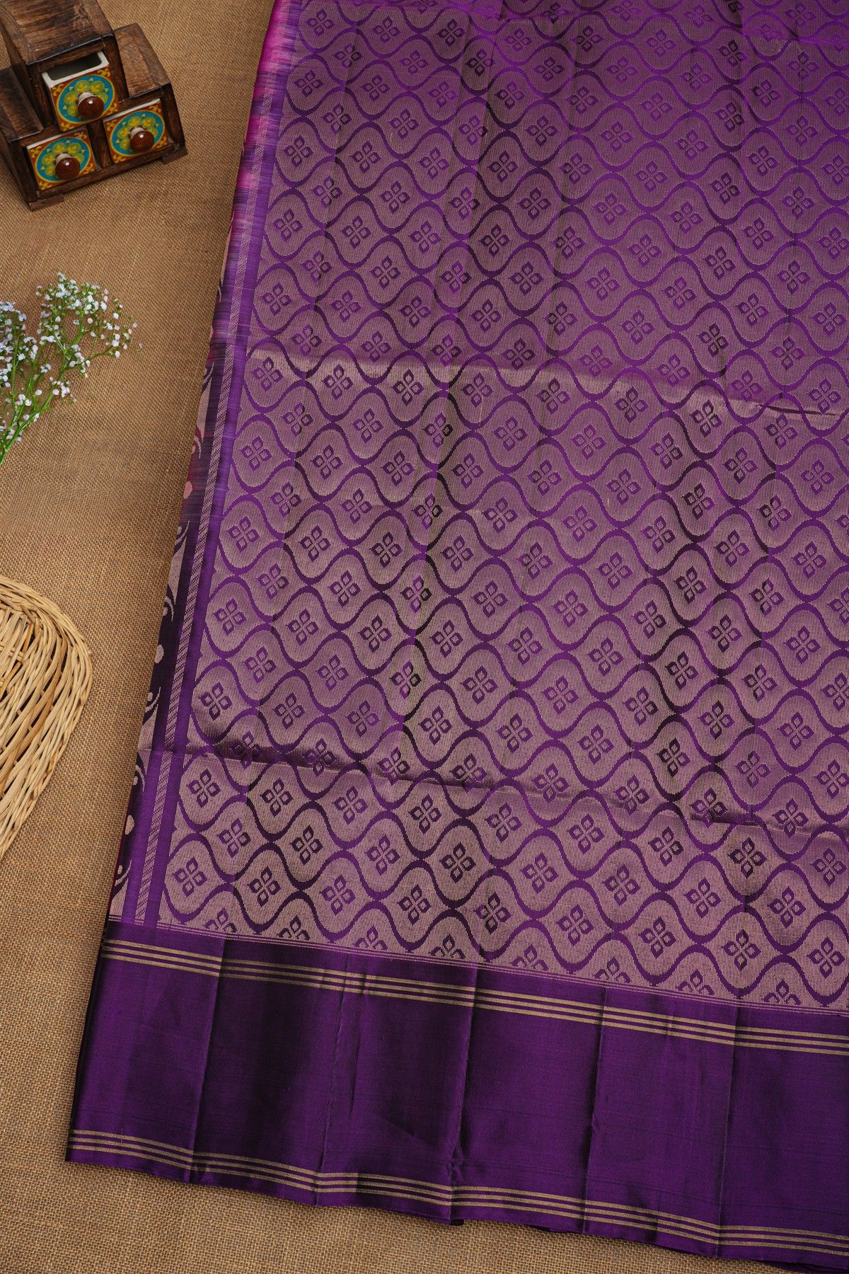 Coimbatore Soft Silk Magenta Saree