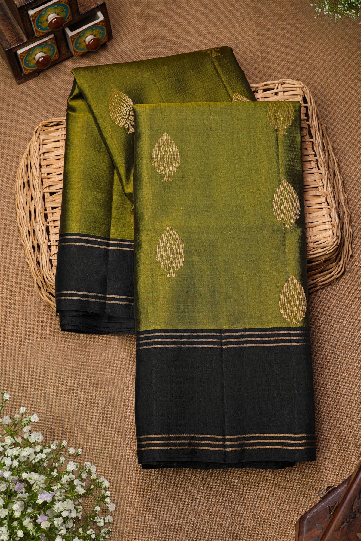 Coimbatore Soft Silk Mehendi Green Saree