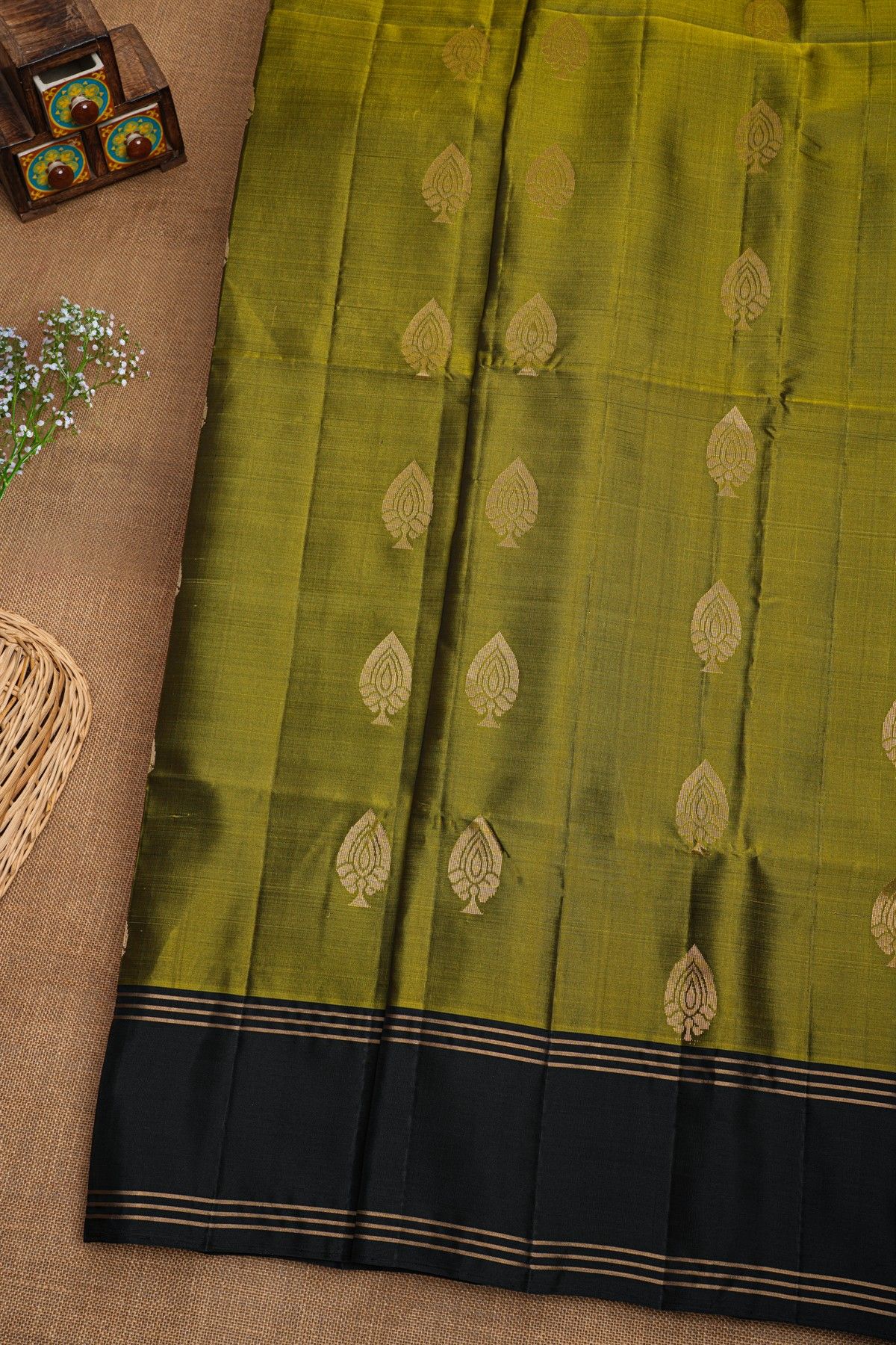Coimbatore Soft Silk Mehendi Green Saree