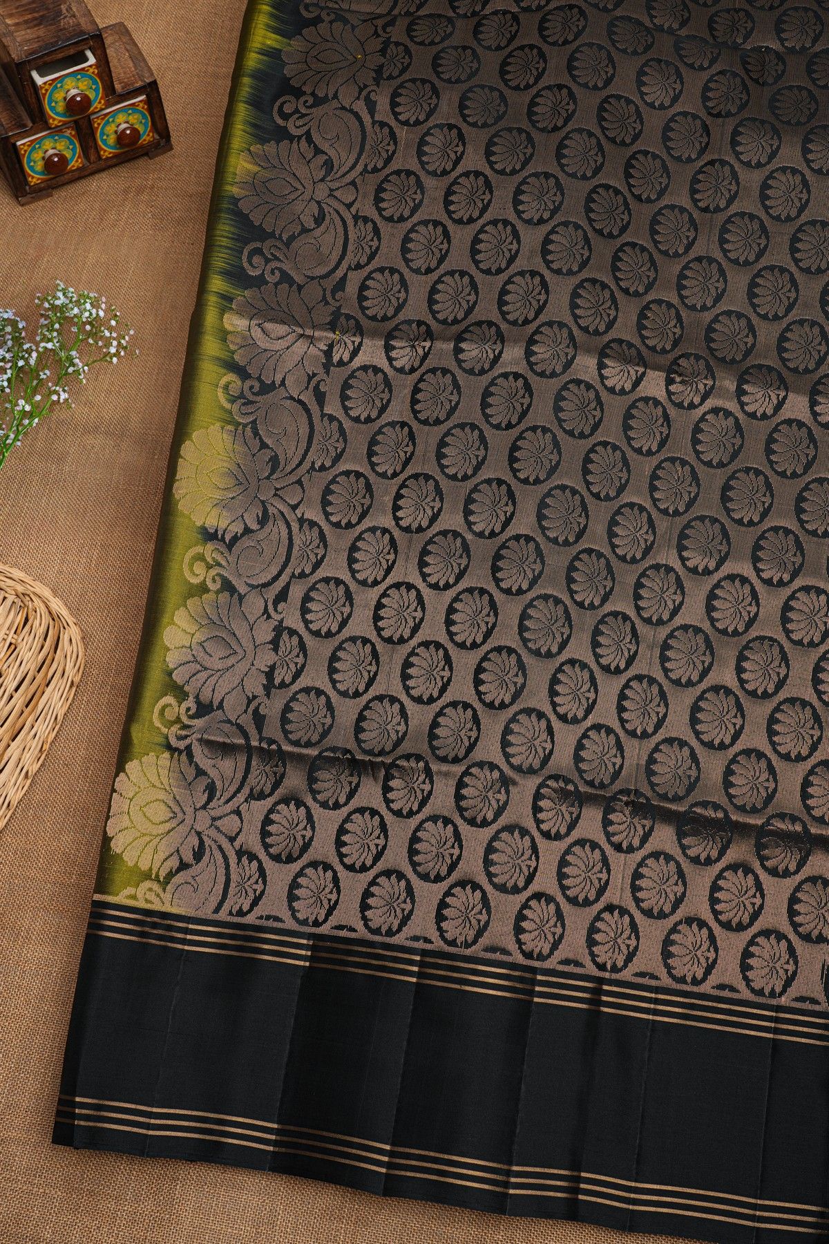 Coimbatore Soft Silk Mehendi Green Saree