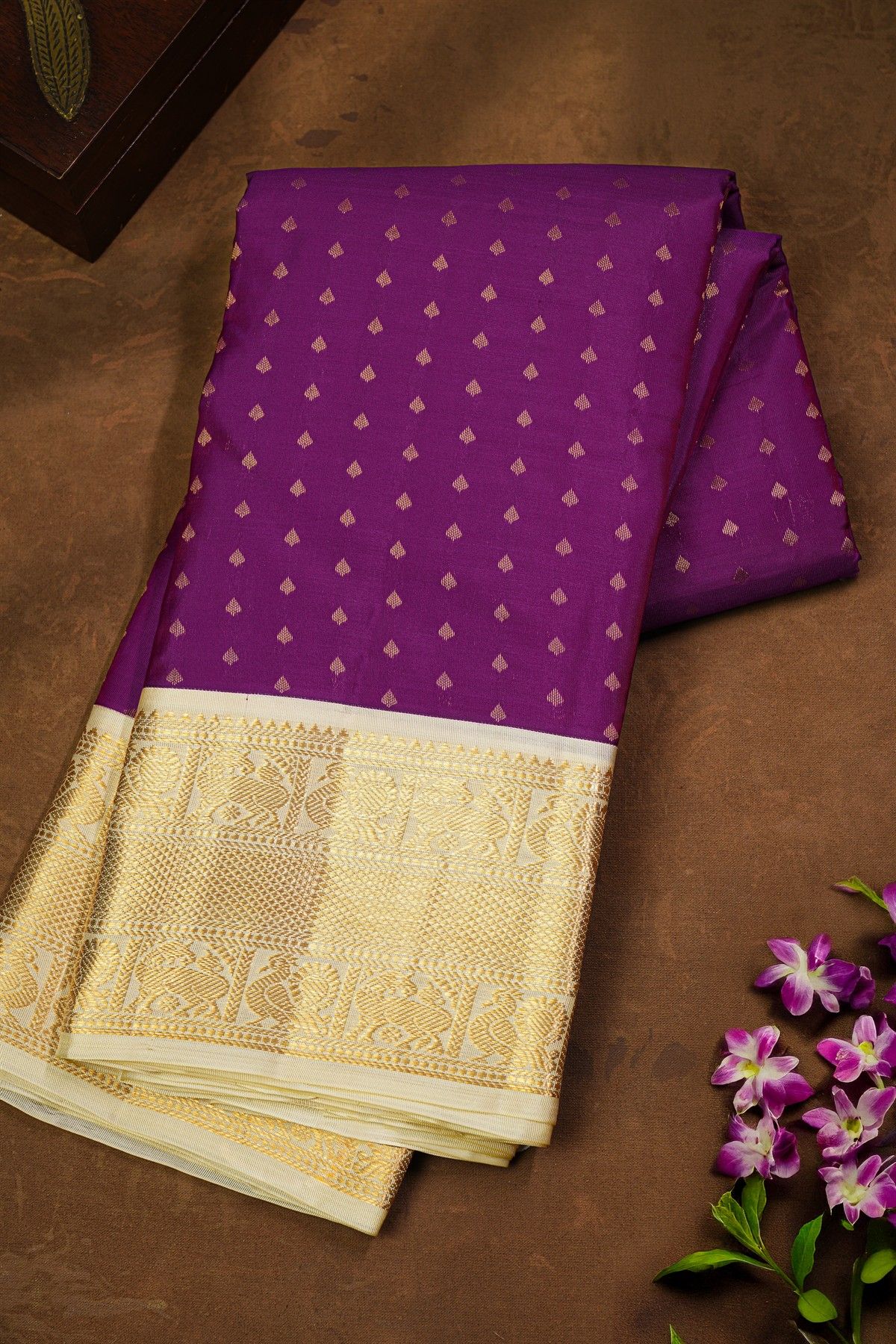 Kancheepuram Silk Purple Saree