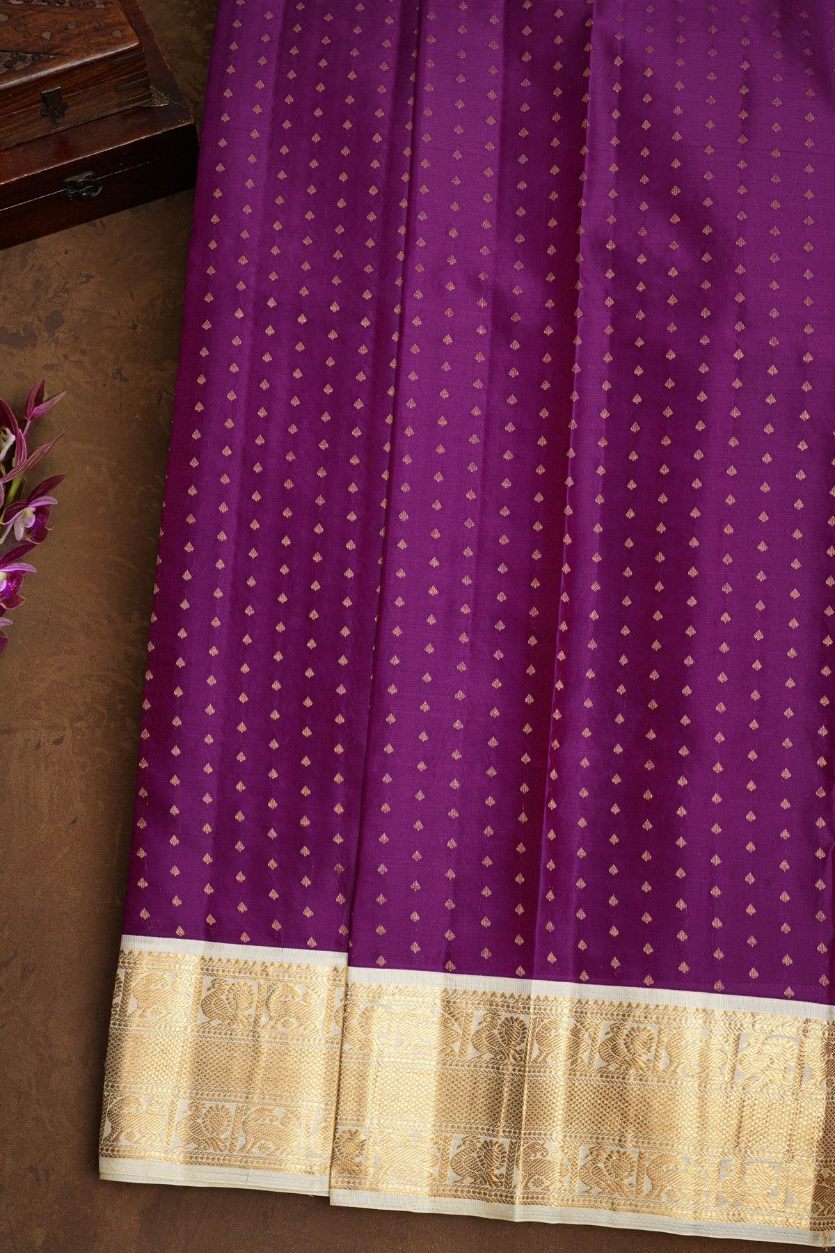 Kancheepuram Silk Purple Saree