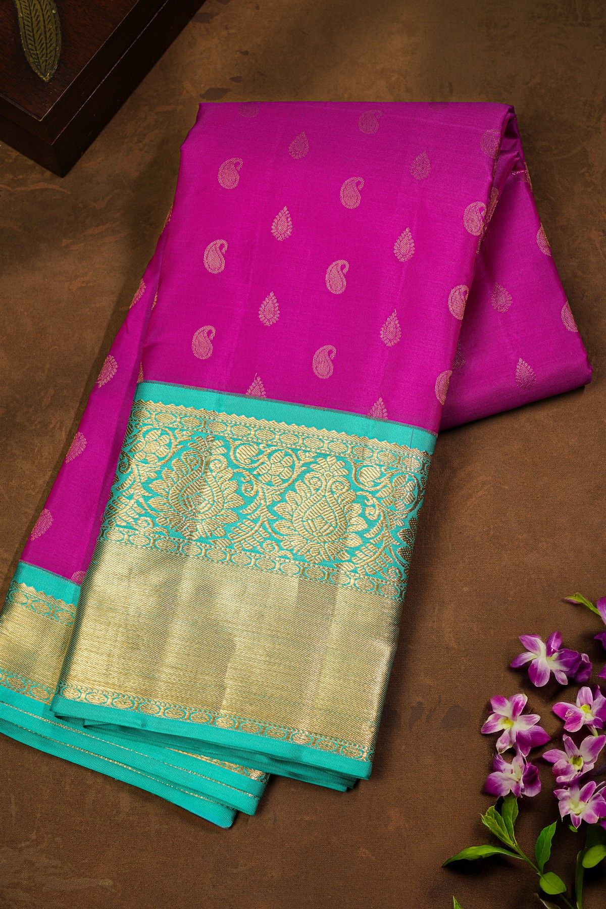 Kancheepuram Silk Magenta Saree