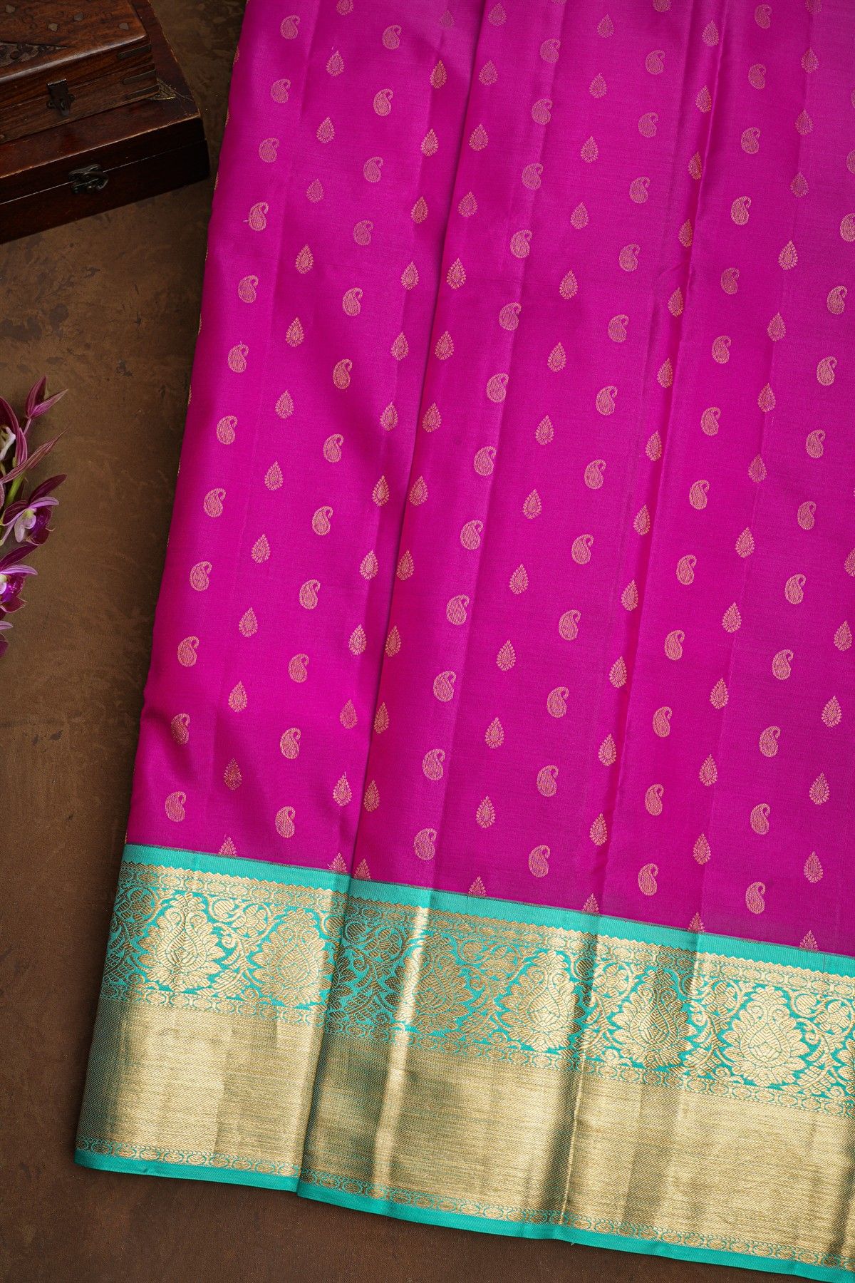 Kancheepuram Silk Magenta Saree