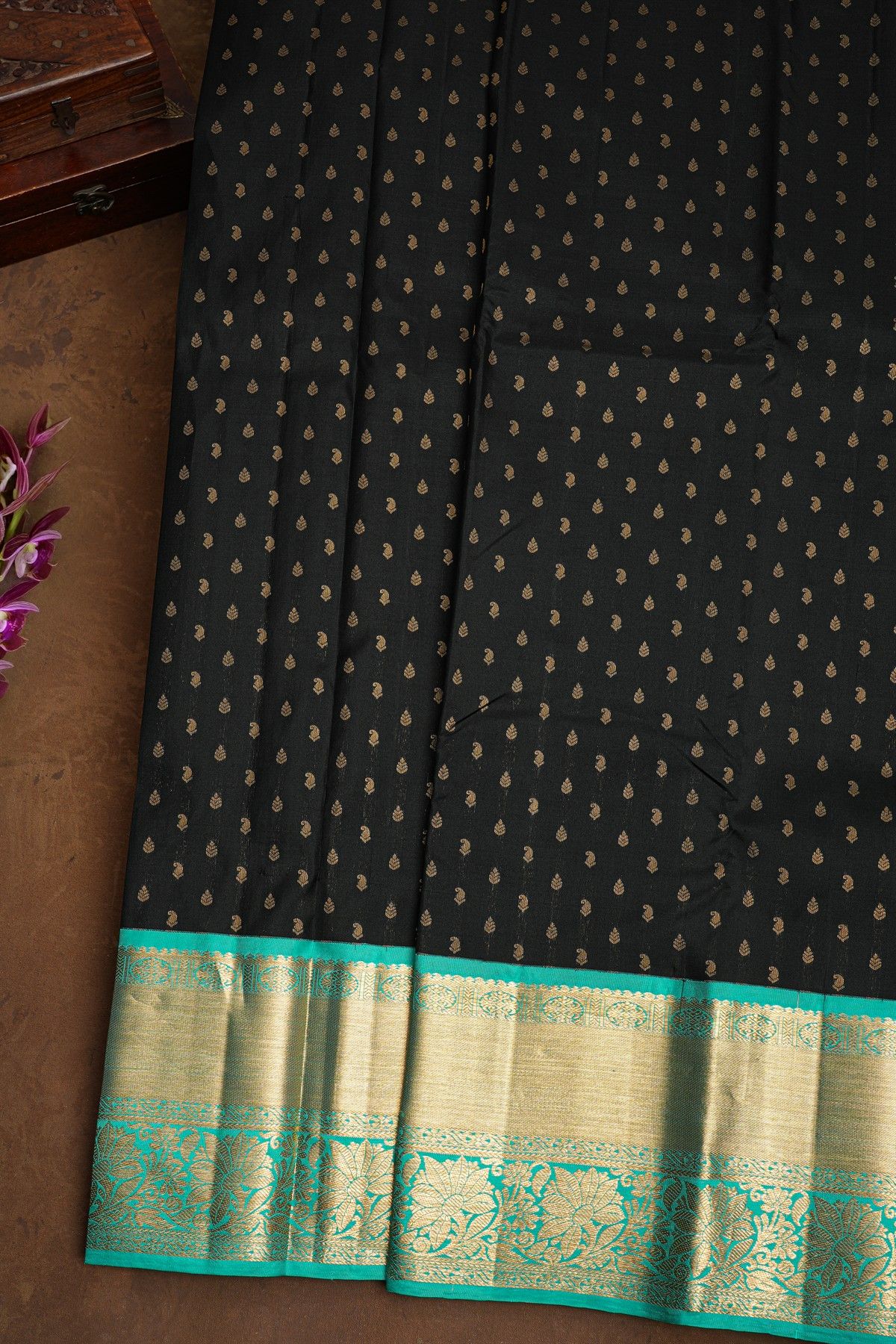 Kancheepuram Silk Black Saree