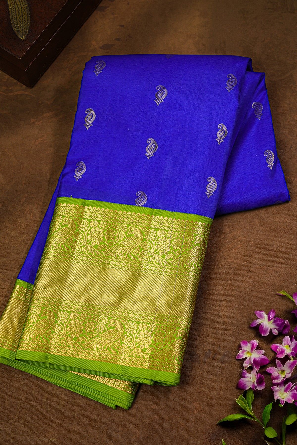 Kancheepuram Silk Royal Blue Saree