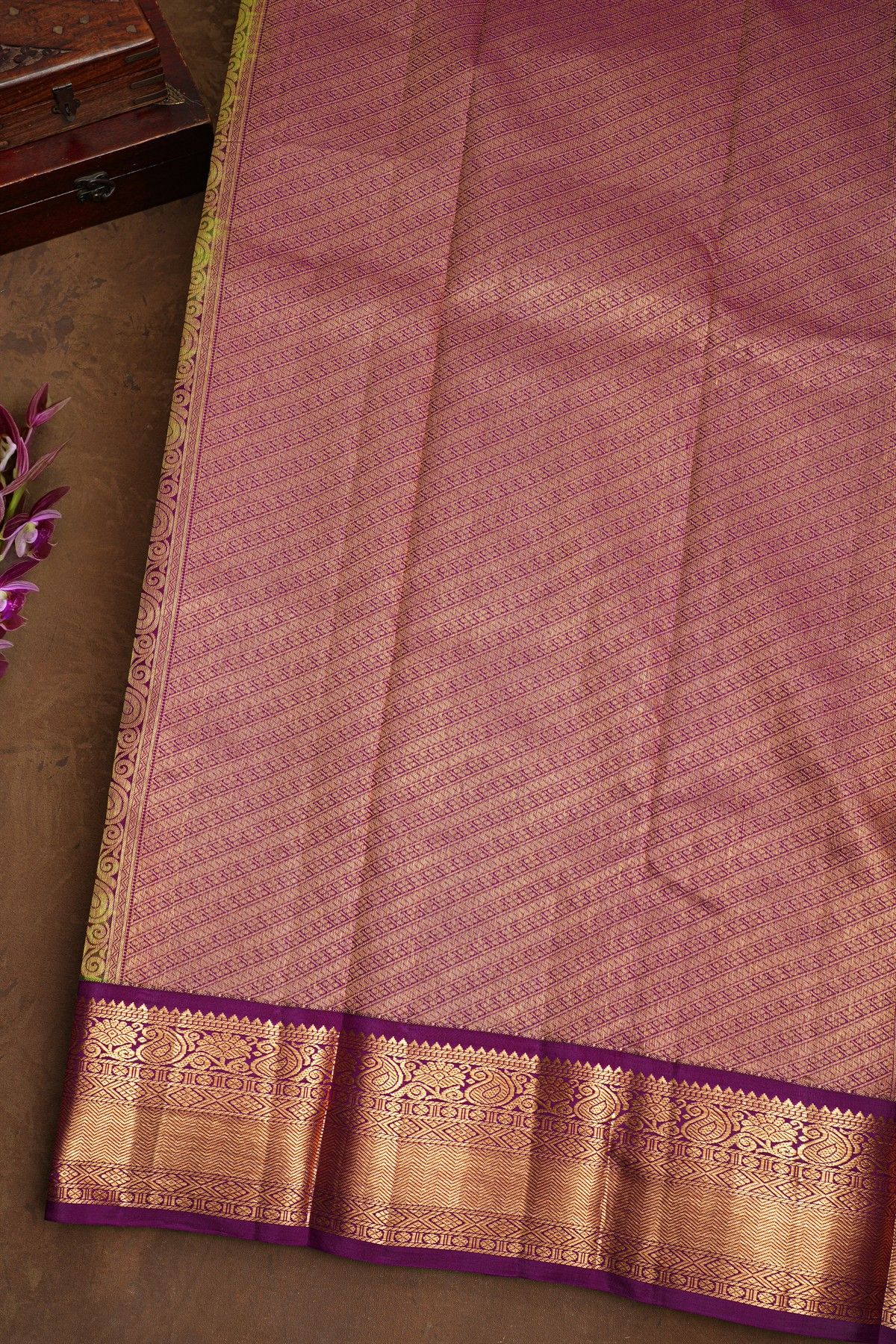 Kancheepuram Silk Parrot Green Saree