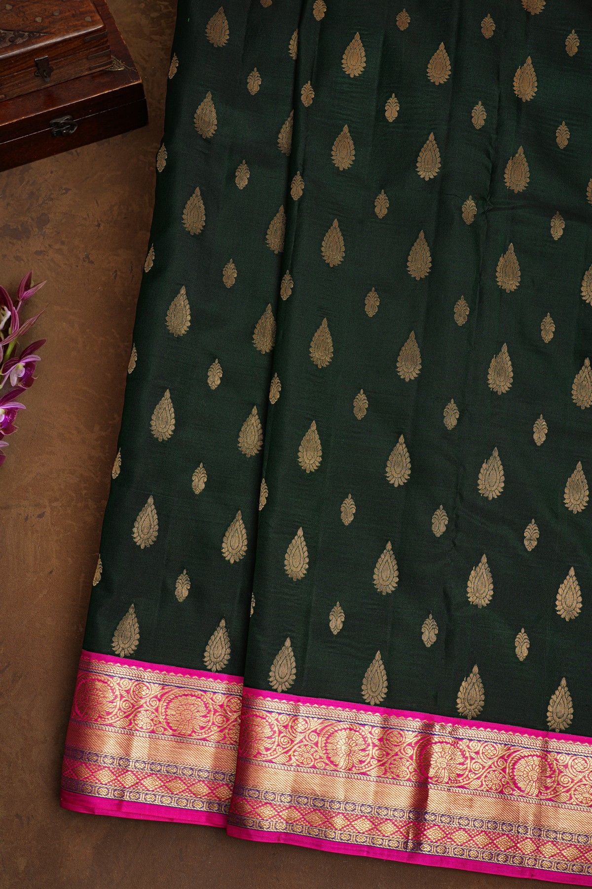 Kancheepuram Silk Black Saree