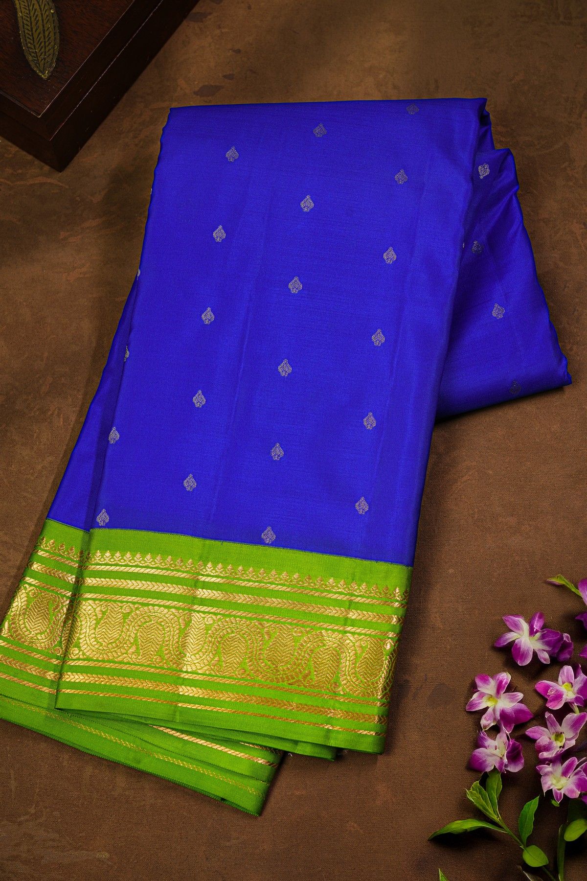 Kancheepuram Silk Royal Blue Saree